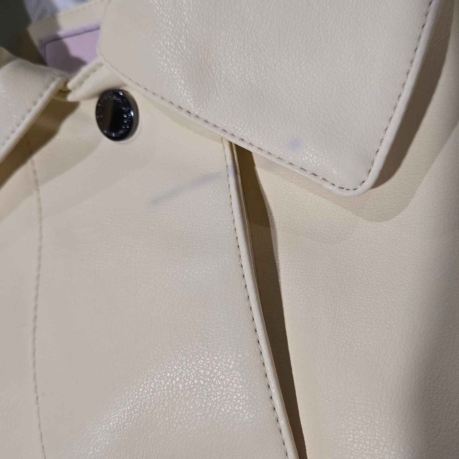 Bcbgmaxazria BCBG Yellow Oversized Vegan Leather Jacket Size XL Size XL / US 12-14 / IT 48-50 - 4 Thumbnail