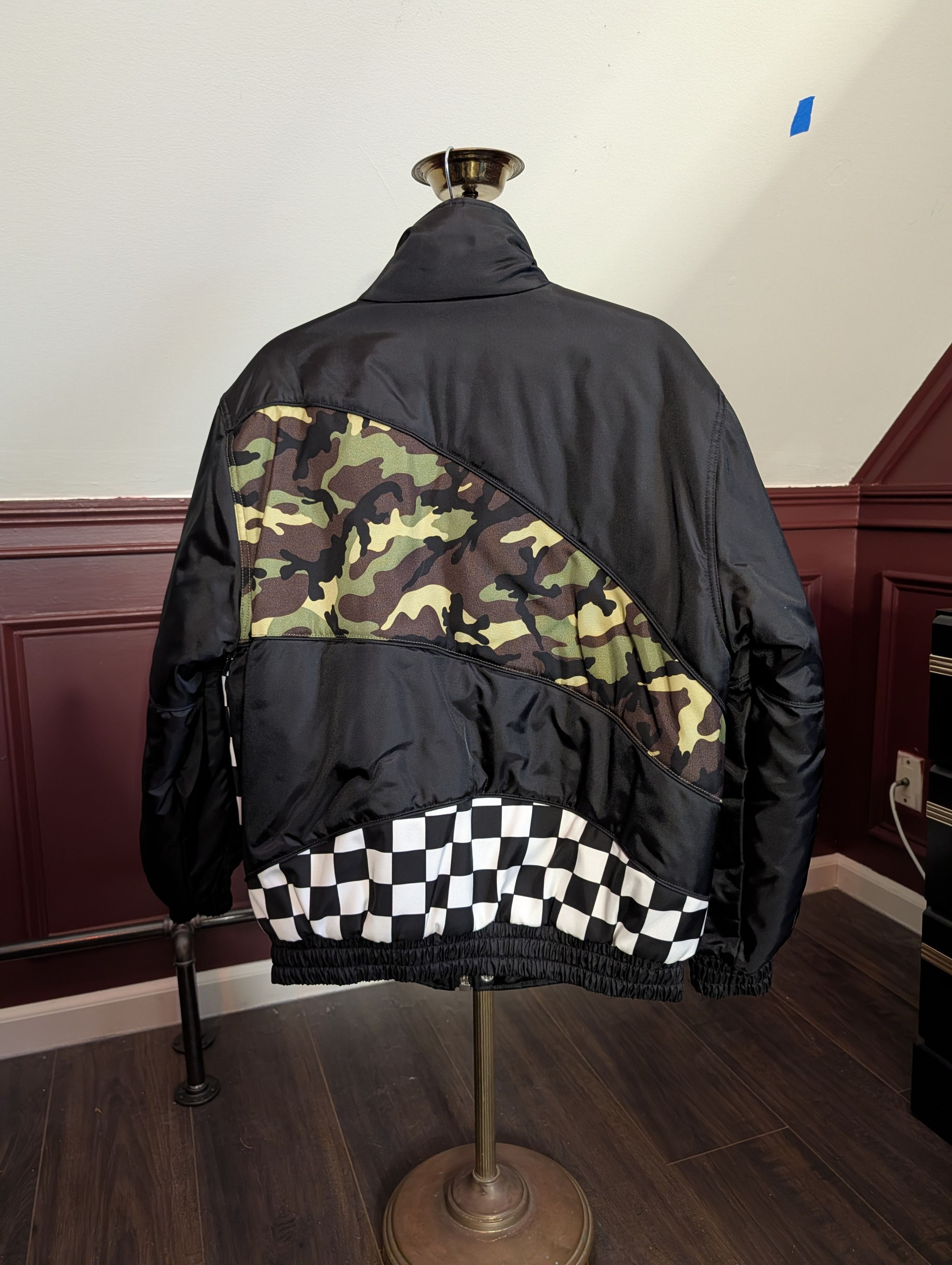 Celine FW21 NWT Hedi camo checkered zip-up jacket coat bomber Size US M / EU 48-50 / 2 - 10 Thumbnail