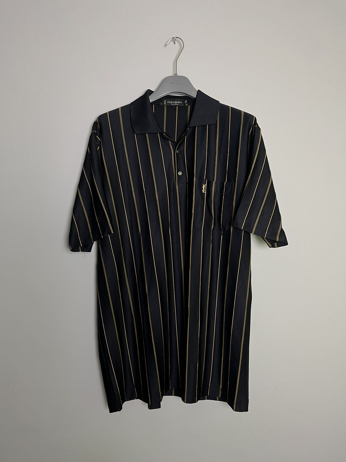 Vintage yves saint laurent silk polo tshirt