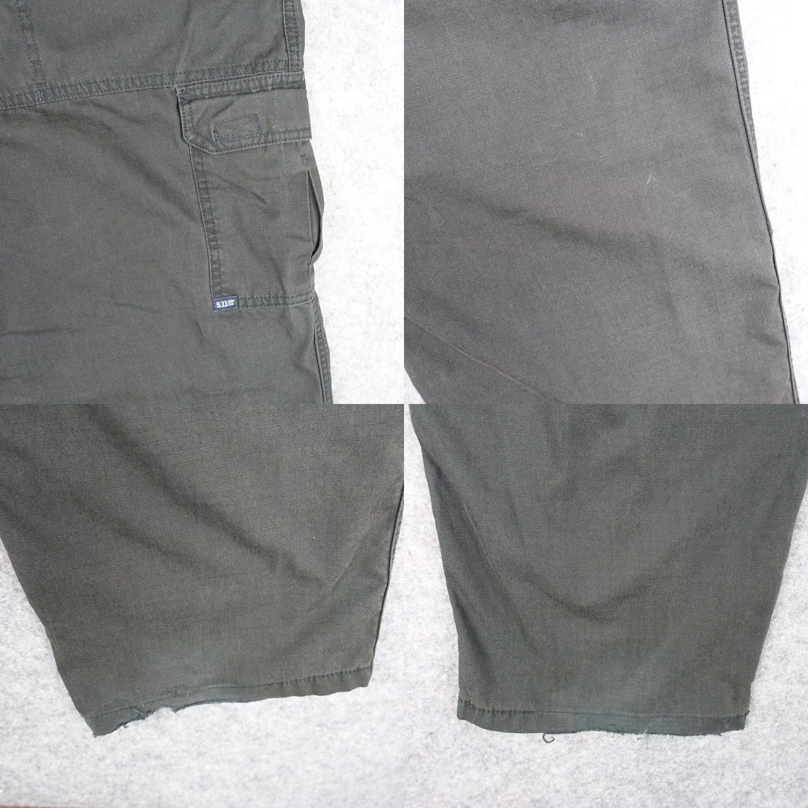 Vintage 5.11 Tactical Cargo Pants Mens 32x31 Green Elastic Waist Ripstop Workwear Cargo Pocket Pants Mens Green 5.11 Taclite Pro Size US 32 / EU 48 - 8 Thumbnail