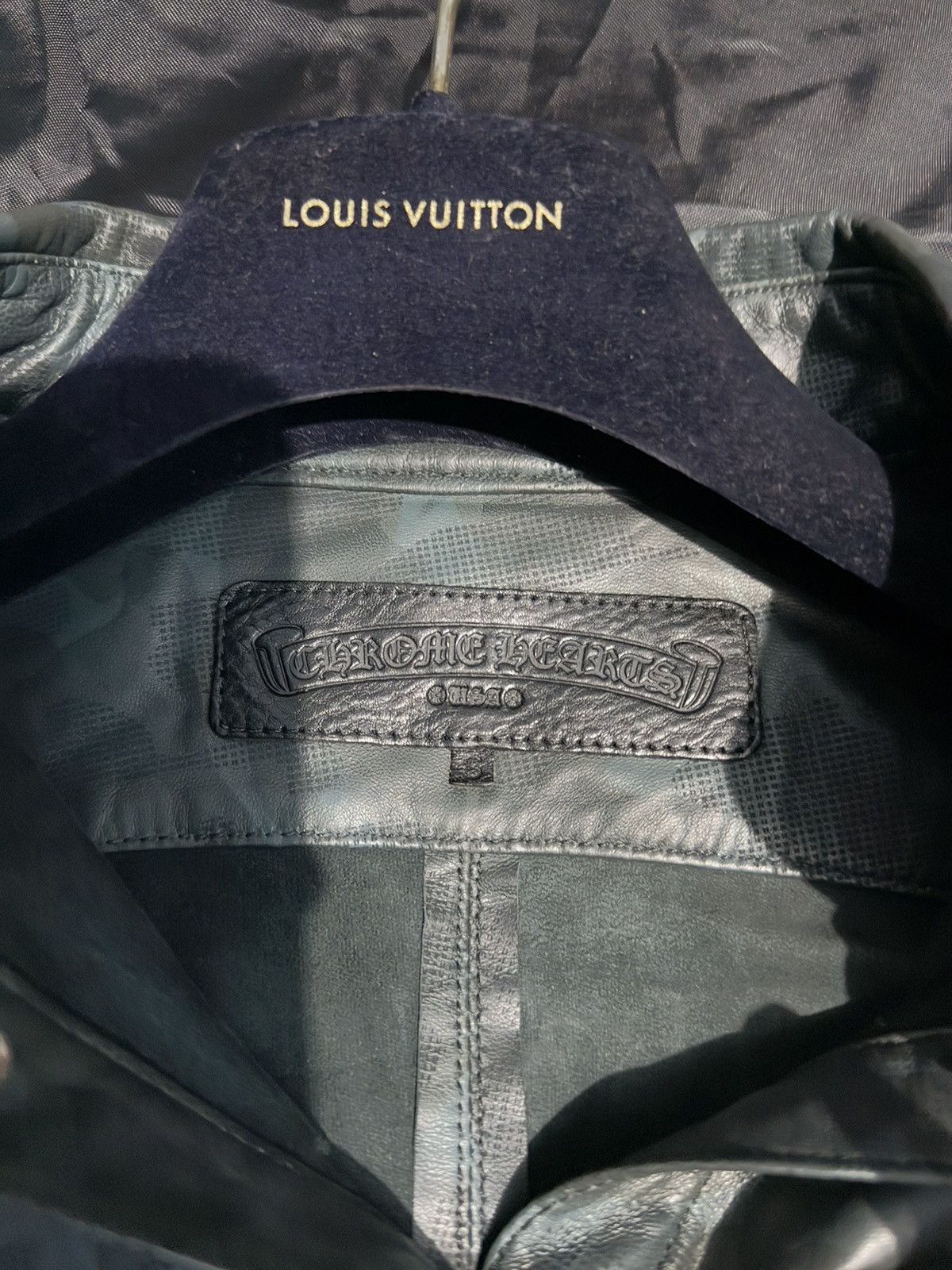 Chrome Hearts 1of1 Chrome Hearts - Lambskin Camou oversized Leather Jacket Size US L / EU 52-54 / 3 - 6 Thumbnail