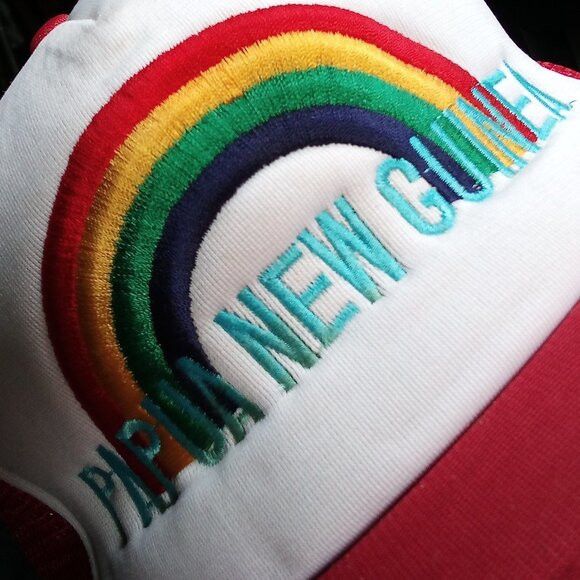 Other Vintage Papua New Guinea Rainbow Snap Trucker Hat Cap Size ONE SIZE - 2 Thumbnail