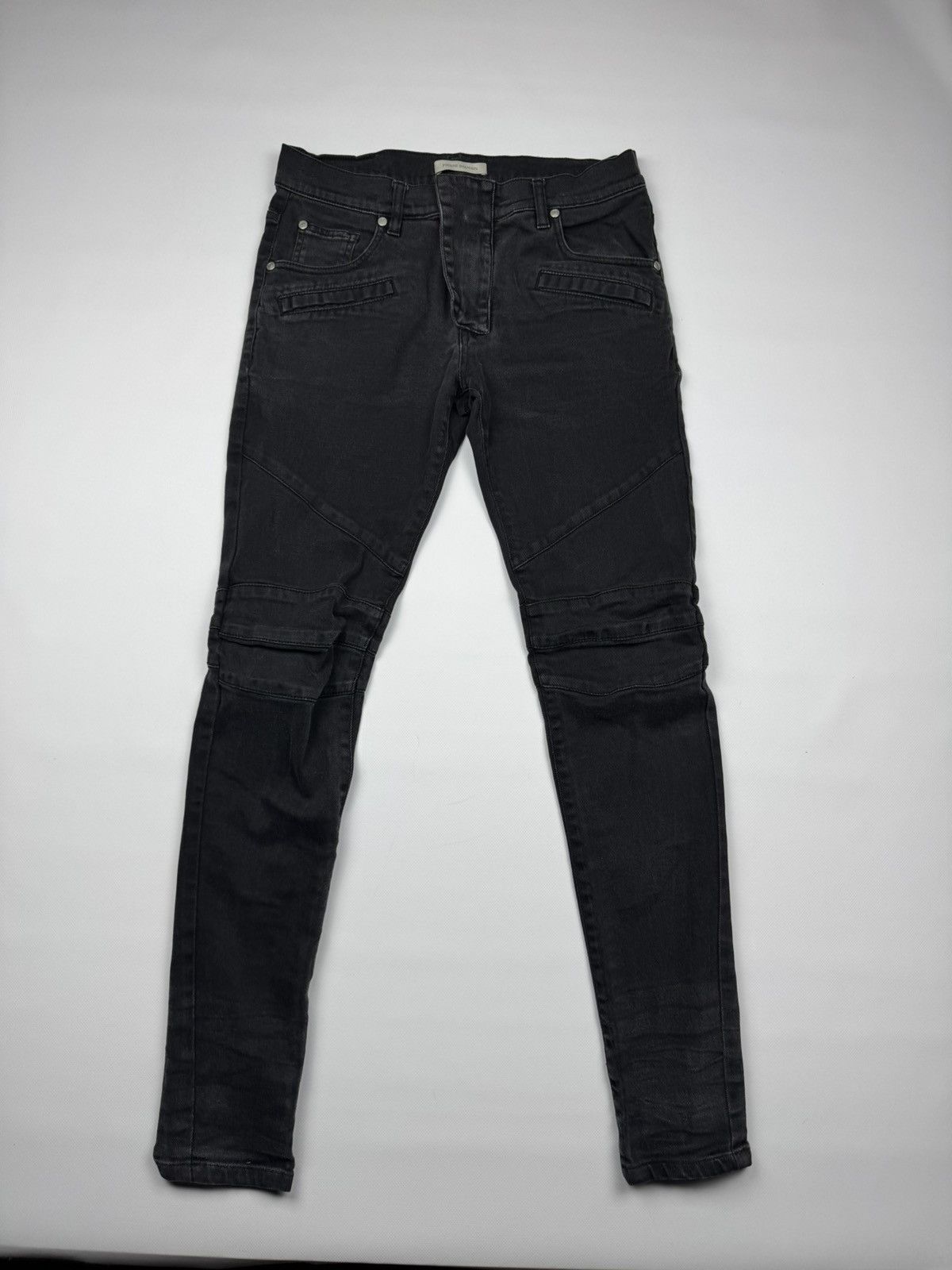 Pierre Balmain Dark Gray Biker Pants