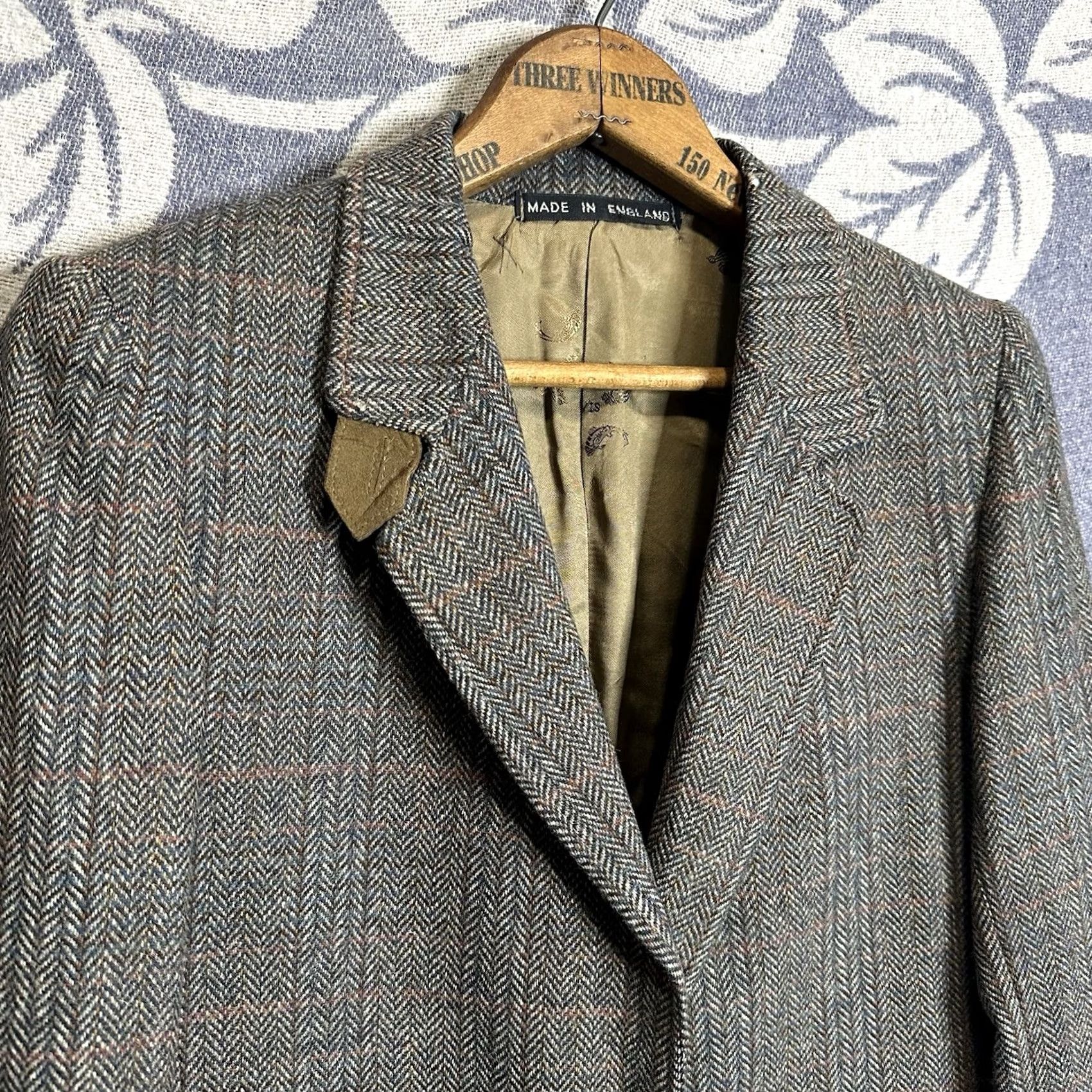 Orvis VINTAGE Orvis SportCoat Herringbone Wool Brown Mens S/M England 80s 70s Preppy Vintage Overcoat Size US S / EU 44-46 / 1 - 2 Thumbnail
