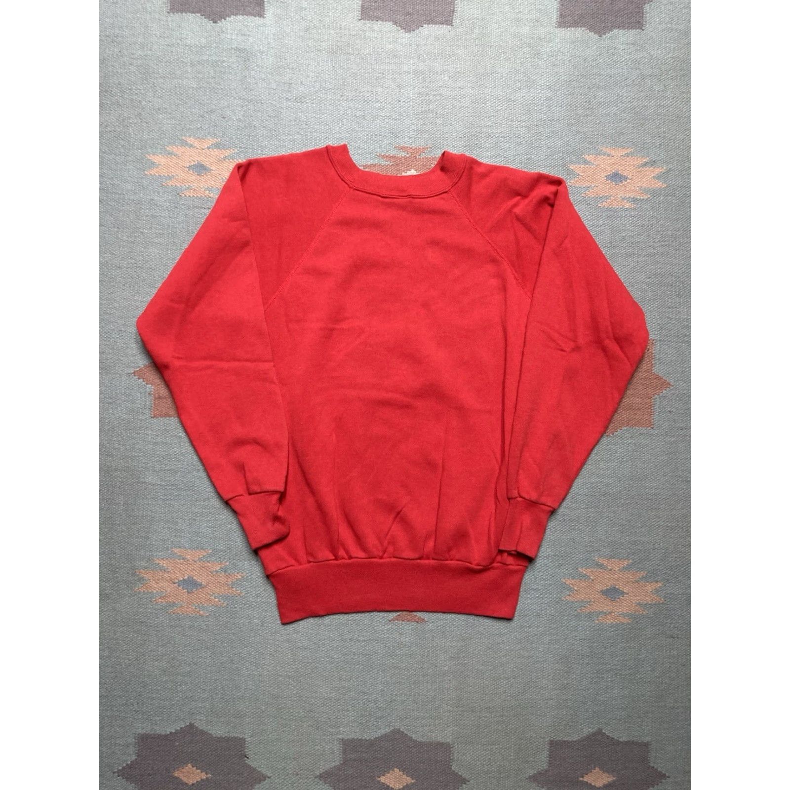 Vintage VINTAGE Sweatshirt Merry Christmas Happy Moo Year Cow Moose Medium Red Mens Crewneck 80s Size US M / EU 48-50 / 2 - 3 Thumbnail