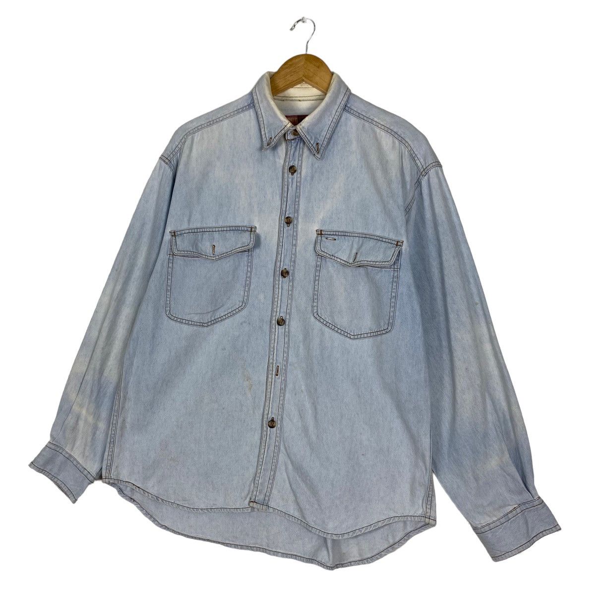Japanese Brand Durghscott Denim Shirt Size US M / EU 48-50 / 2 - 2 Thumbnail