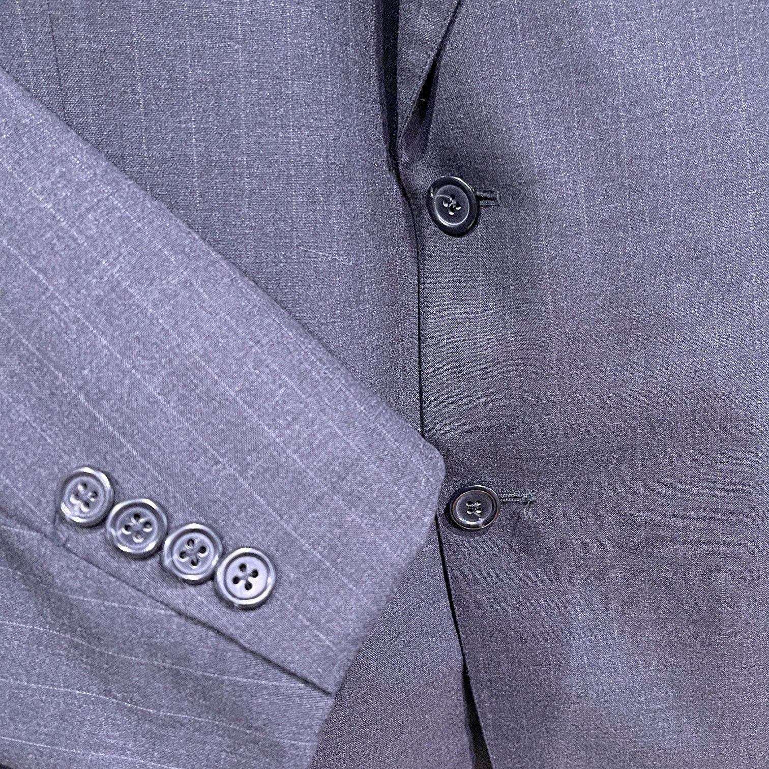Brooks Brothers Brooks Brothers Brooksease Wool Suit Gray Stripe Mens 42R Size 42R - 4 Thumbnail