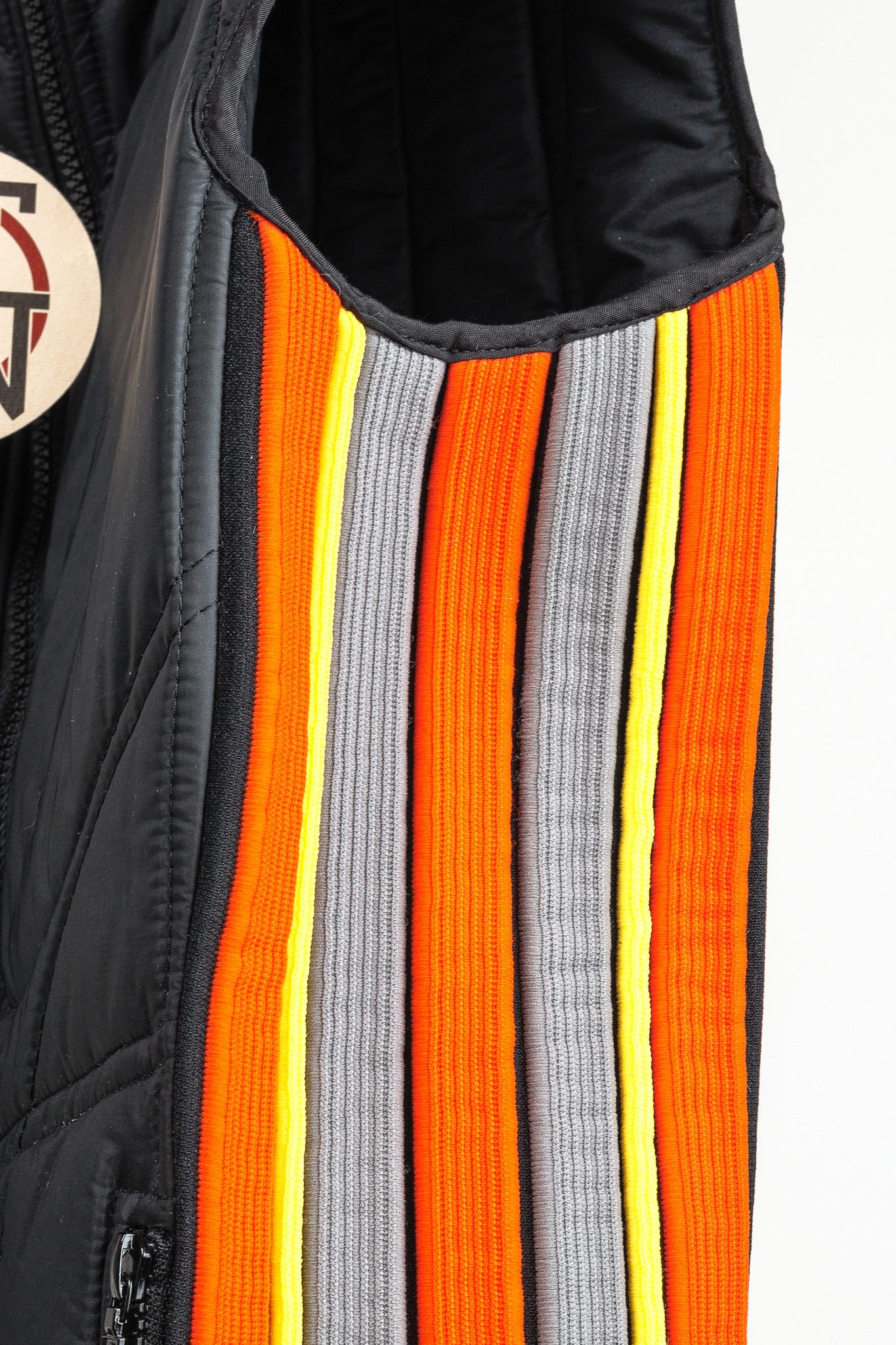 Jean Paul Gaultier JPG by Gaultier Black Quilted Side-Stripe Zip Vest Size US S / EU 44-46 / 1 - 5 Thumbnail