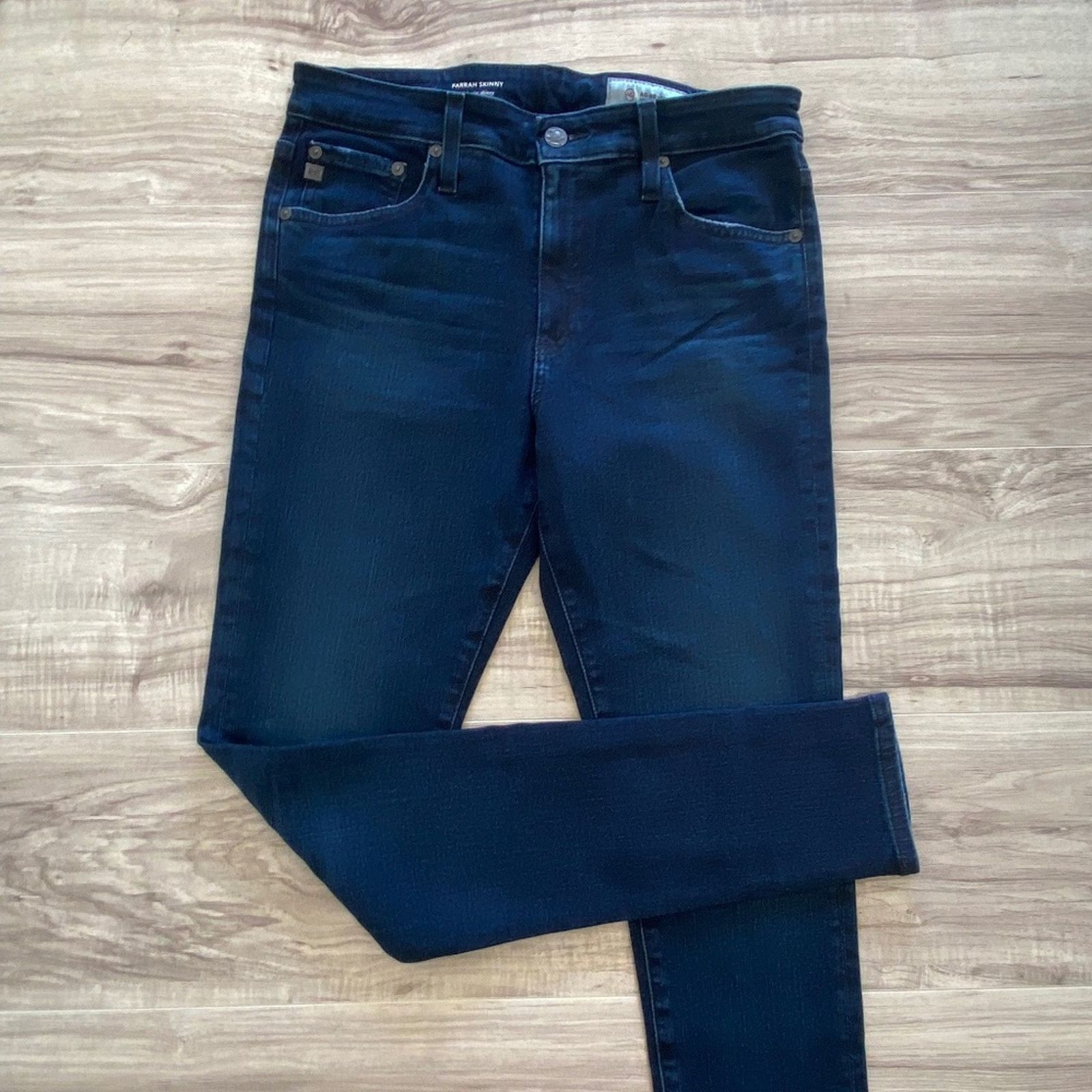 AG Adriano Goldschmied Adriano Goldschmied Farrah High-Rise Skinny Jeans - 29R Size 29" - 2 Thumbnail