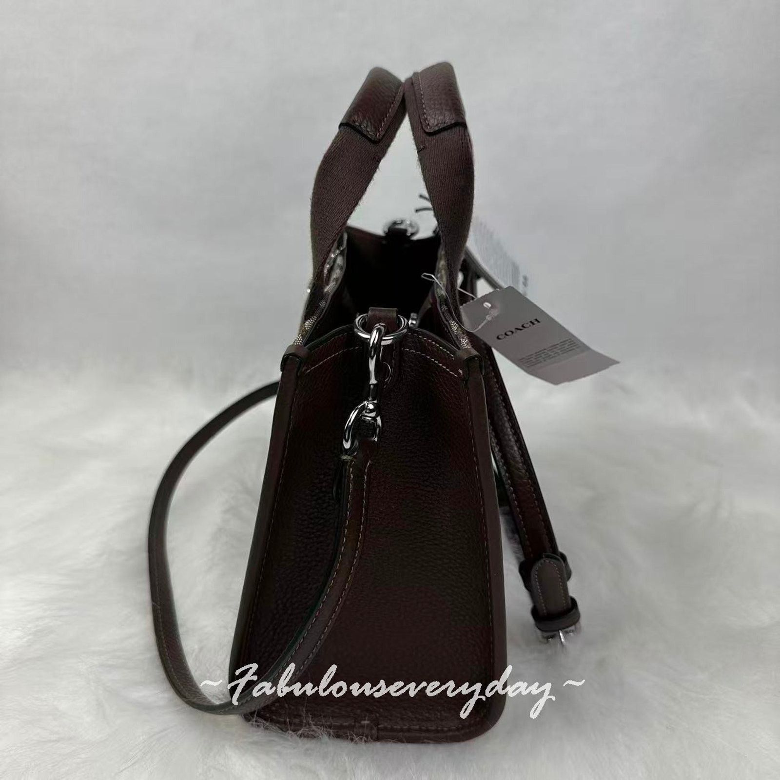 Coach Coach Smith Tote 24 Crossbody Signature Jacquard Oak/Maple Size ONE SIZE - 3 Thumbnail
