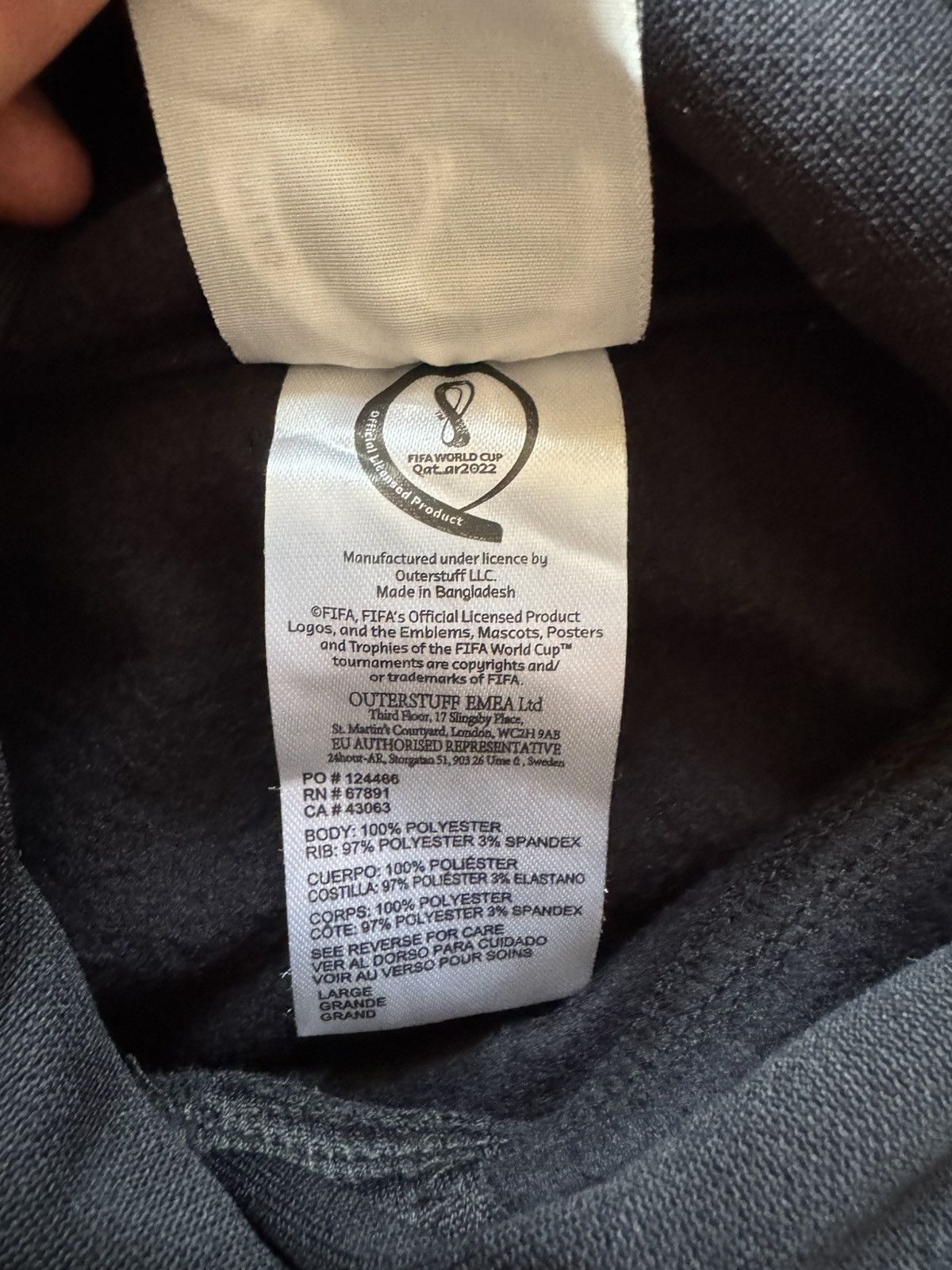 Vintage FRANCE FIFA WORLD CUP QATAR 2022 SOCCER HOODIE Size US L / EU 52-54 / 3 - 7 Thumbnail