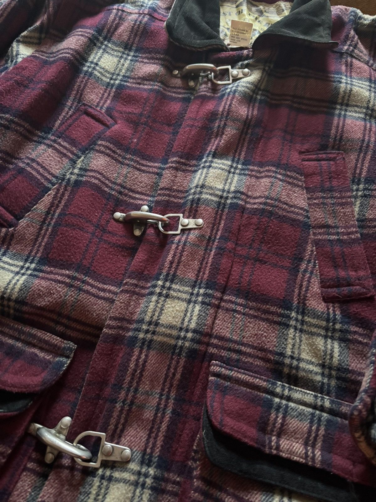 Polo Ralph Lauren Vintage Cotler Plaid Metal Fireman Toggle/Clasp Heavy Jacket Size US M / EU 48-50 / 2 - 3 Thumbnail