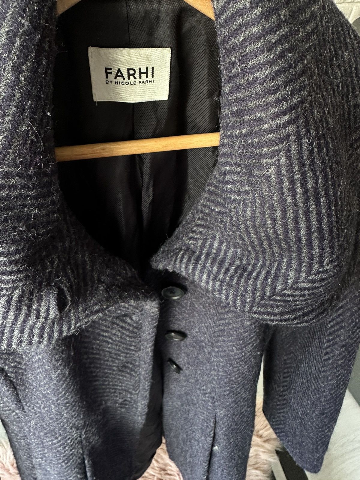 Nicole Farhi Coat Fahri by Nicole Farhi 100% wool S 36 autumn dark navy Size S / US 4 / IT 40 - 4 Thumbnail