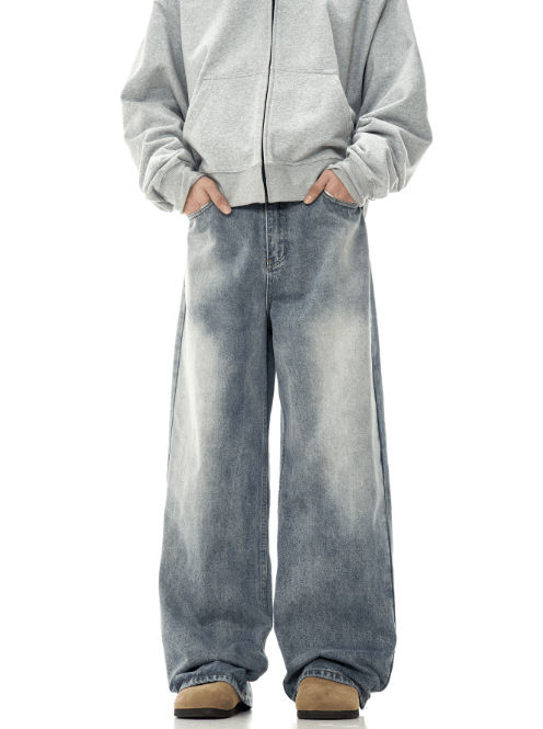 Japanese Brand American cow retro trend washed simple loose jeans Size US 32 / EU 48 - 1 Thumbnail