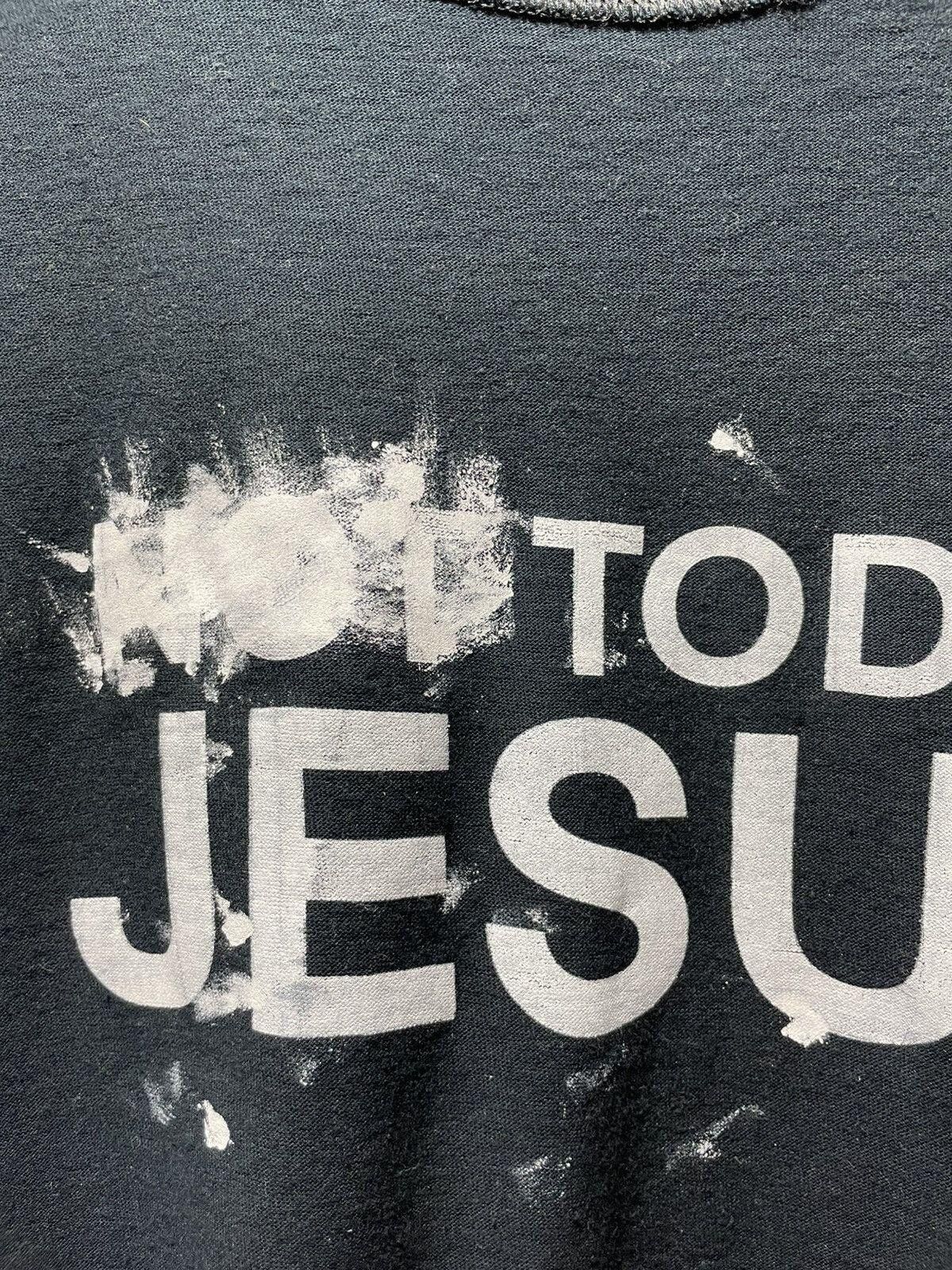 Vintage NOT TODAY JESUS inside out print paint splash art Size US XL / EU 56 / 4 - 4 Thumbnail