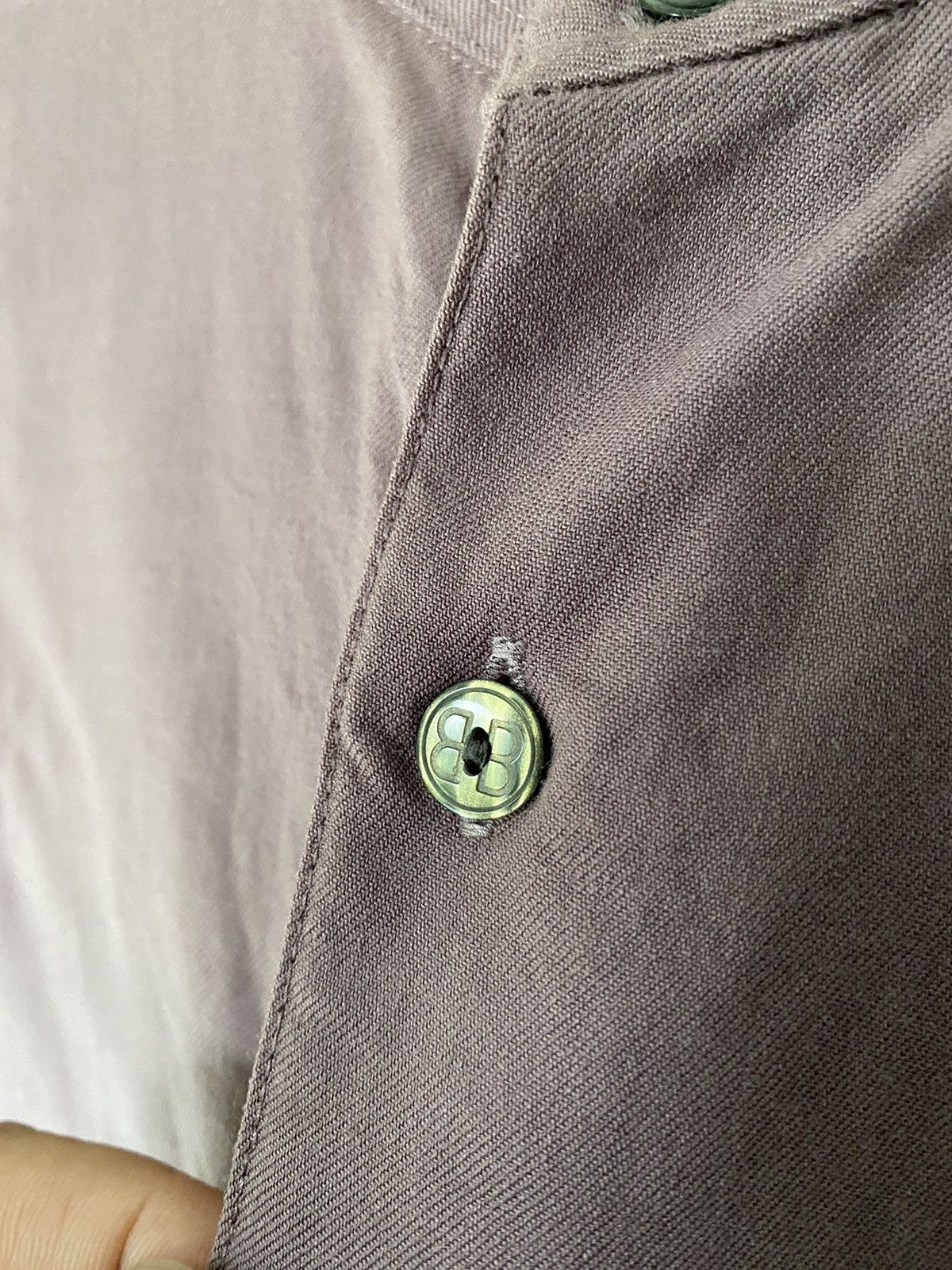 Balenciaga 1990s Balenciaga embroidered logo 100% wool shirt Size US L / EU 52-54 / 3 - 6 Thumbnail