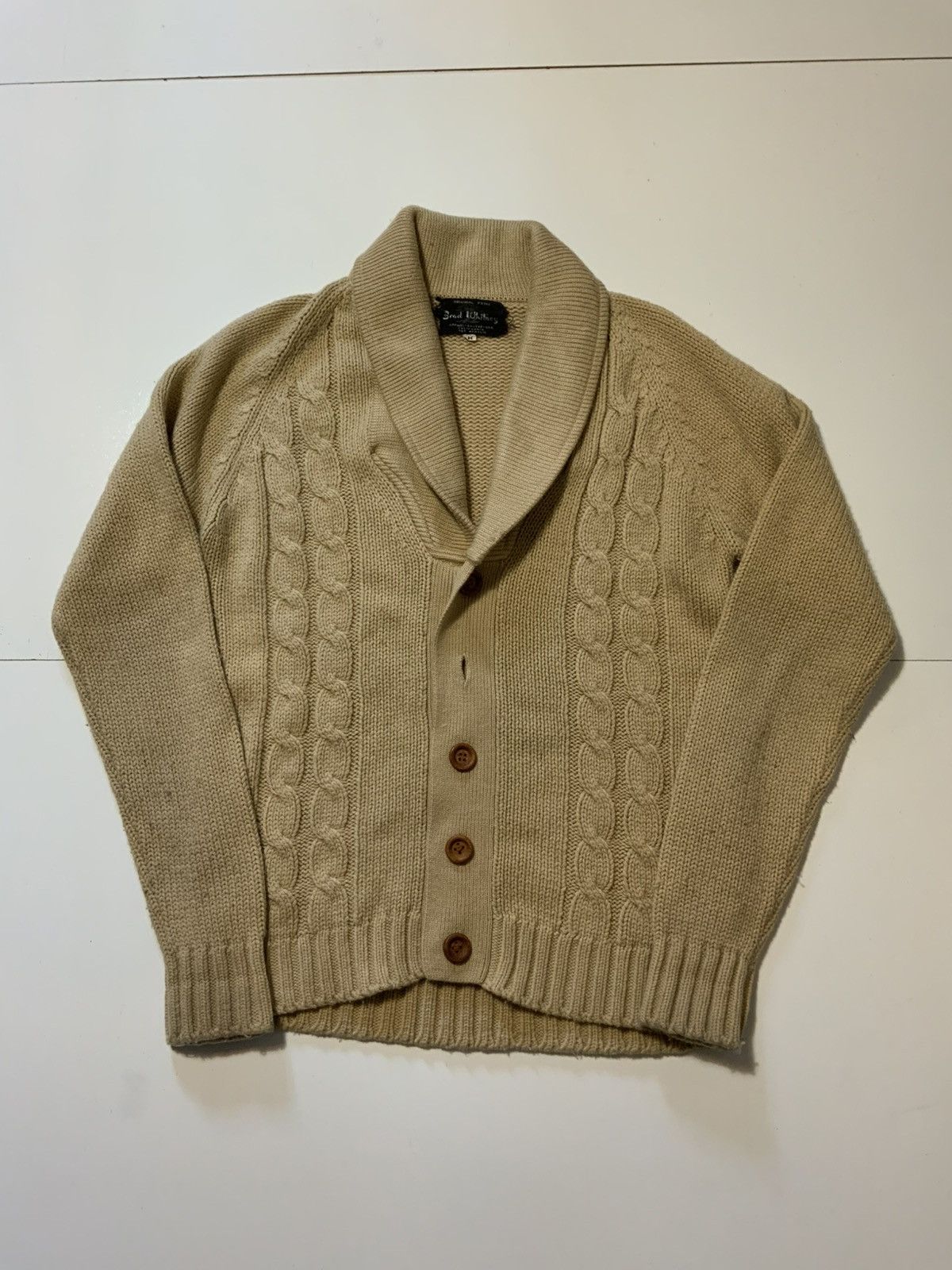Vintage Vintage 60s 70s Brad Whitney Cableknit Knit Cardigan Sweater Size US M / EU 48-50 / 2 - 1 Thumbnail