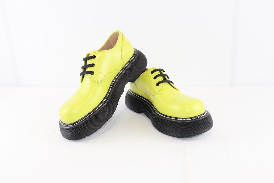 Bottega Veneta o1rshd1 Q:2 / Gloss Vinyl Swell Lace Up Boots in Kiwi/Black Size US 9 / EU 42 - 11 Thumbnail