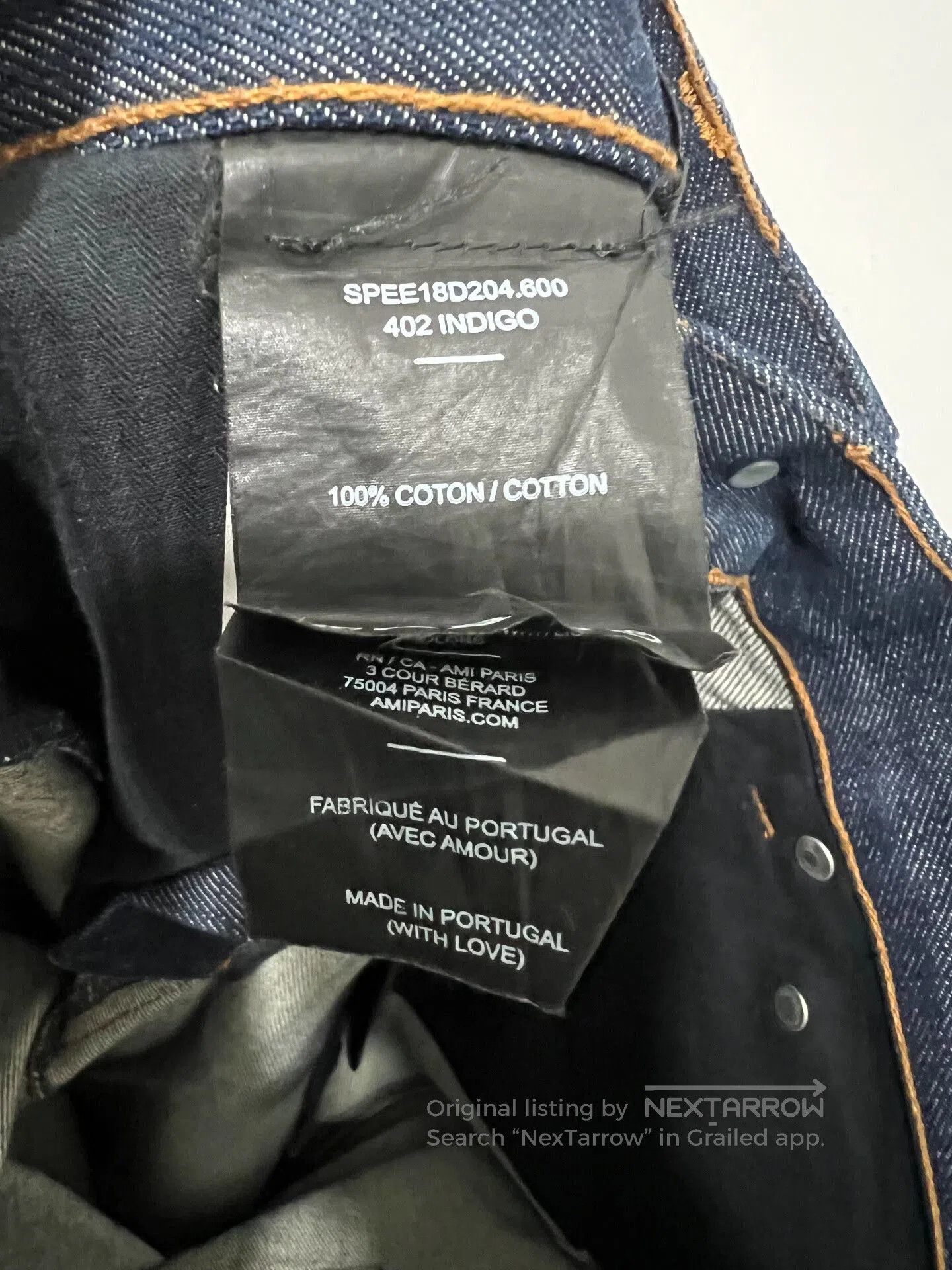 AMI Ami Paris Men's Casual Raw Jeans. Size US 33 - 7 Thumbnail