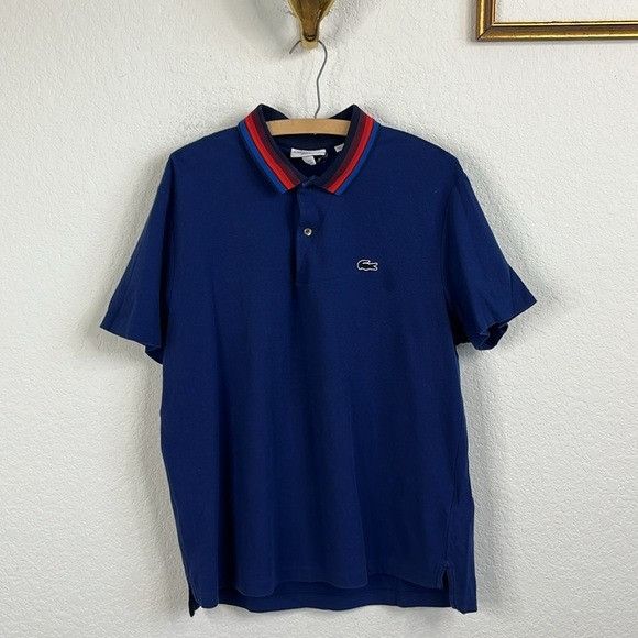 Lacoste LACOSTE Striped Collar Regular Fit Piped Cotton Piqué Polo - Size US XL / EU 56 / 4 - 3 Thumbnail