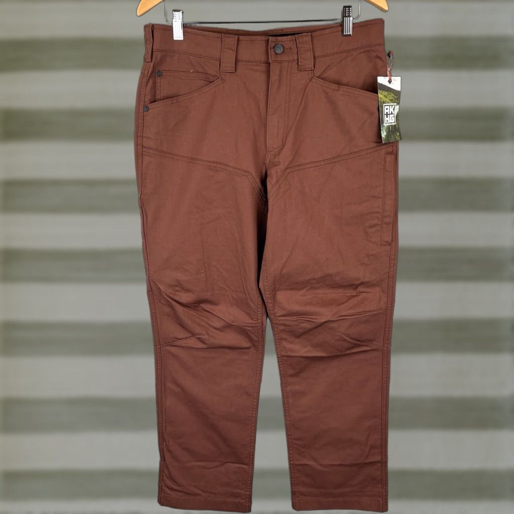 Vintage Alaskan Hardgear Pants Mens 32x30 Brown Duluth Relaxed Fit Outdoor Stone Run Chino Straight Front Pocket Casual Workwear Size US 32 / EU 48 - 1 Thumbnail