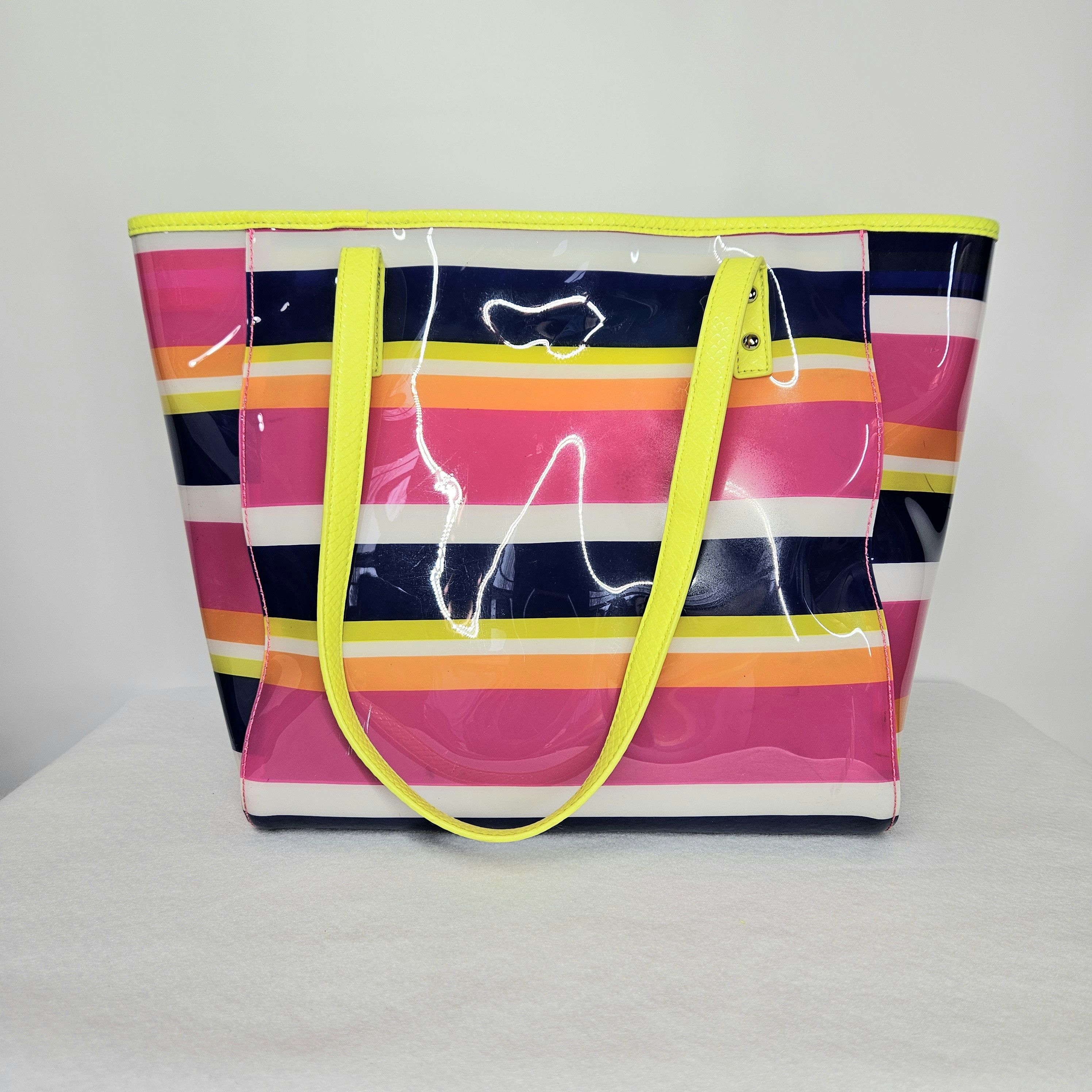Nine West Nine West 11x11x5.5" Tote Bag Plastic Double Handles Rainbow Size ONE SIZE - 7 Thumbnail