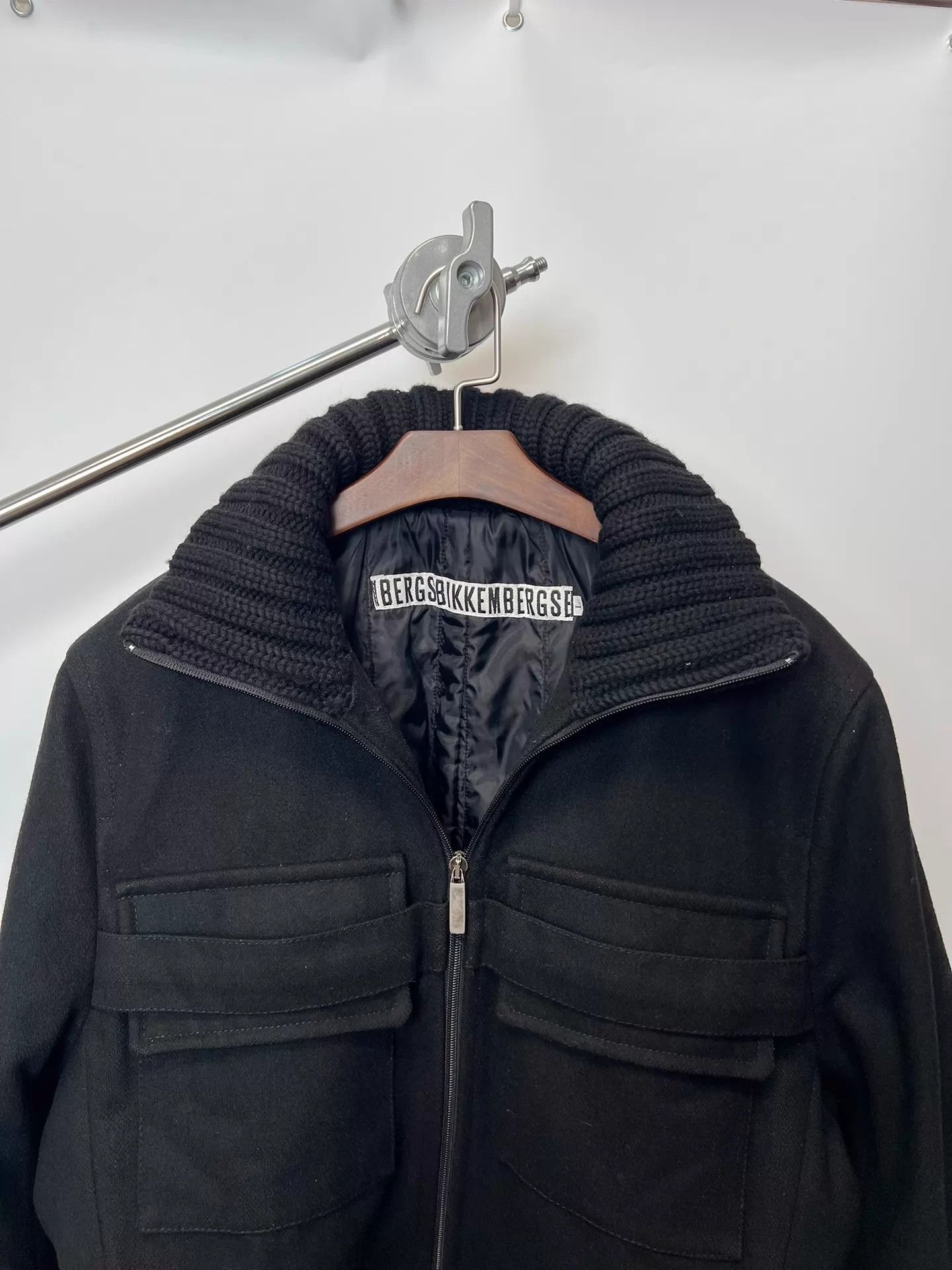 Other dirk bikkembergs chunky knit collar wool chest-strap L jacket Size US L / EU 52-54 / 3 - 3 Thumbnail