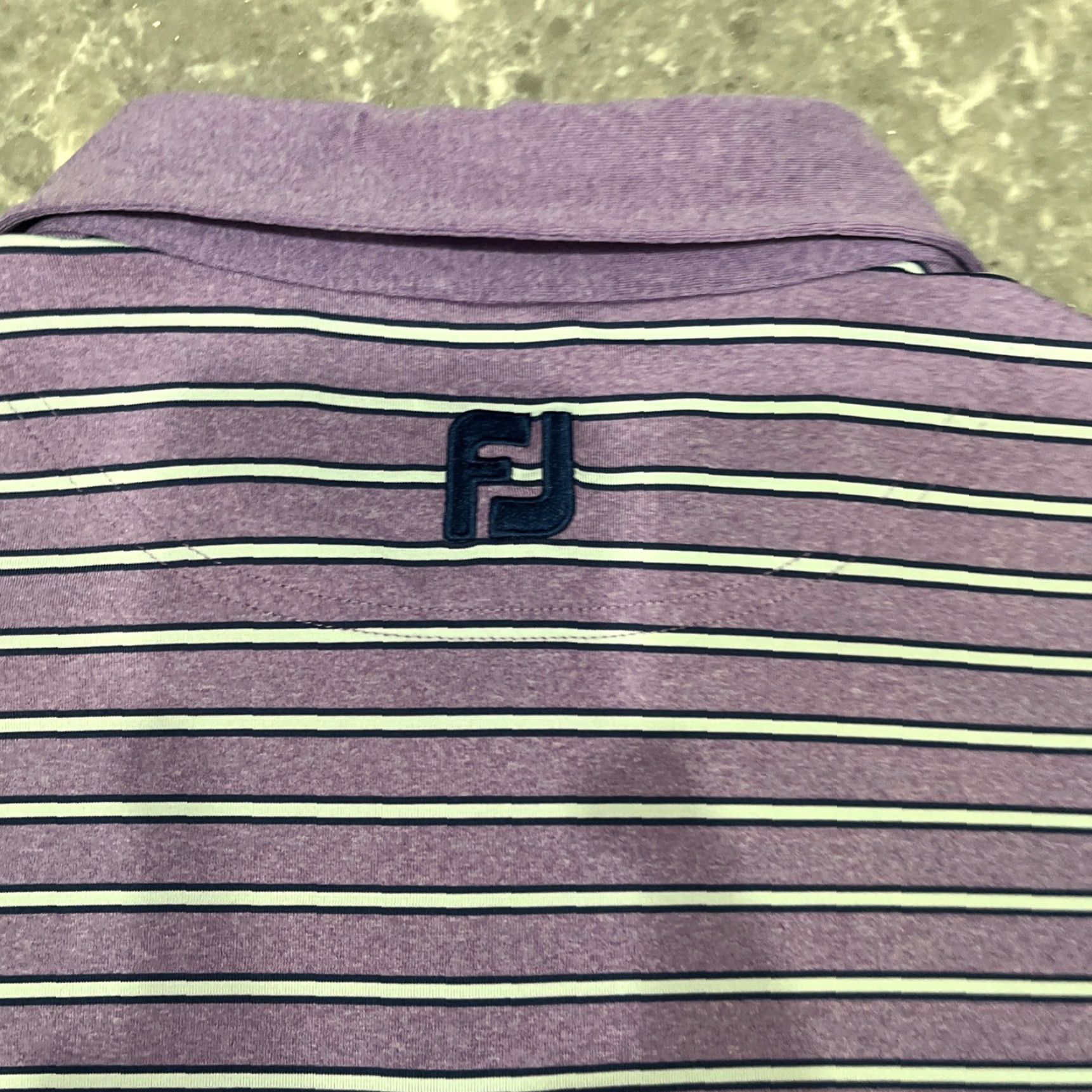 Footjoy FootJoy Polo Shirt Mens XL Purple Stripe Country Club 1952 Striped Golf Activewear Size US XL / EU 56 / 4 - 7 Thumbnail