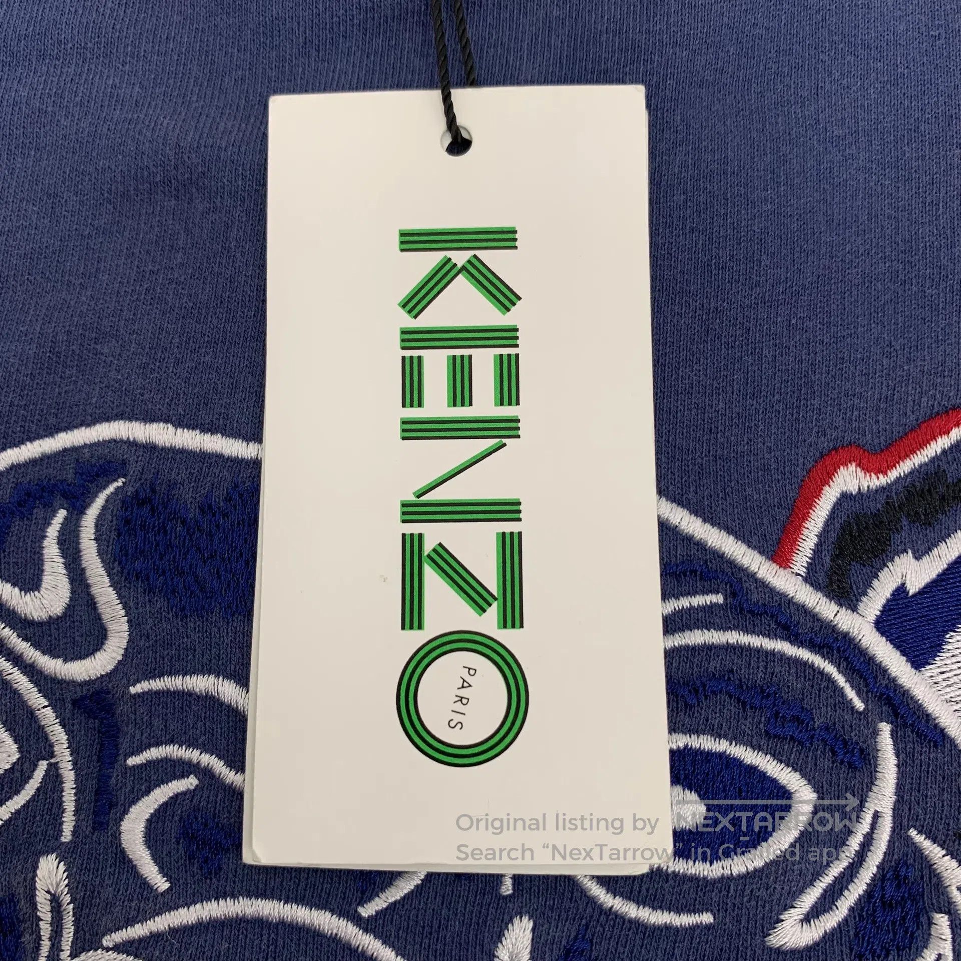 Kenzo Kenzo Blue Tiger Head Logo Letter Embroidered Cotton Crew Size US M / EU 48-50 / 2 - 6 Thumbnail