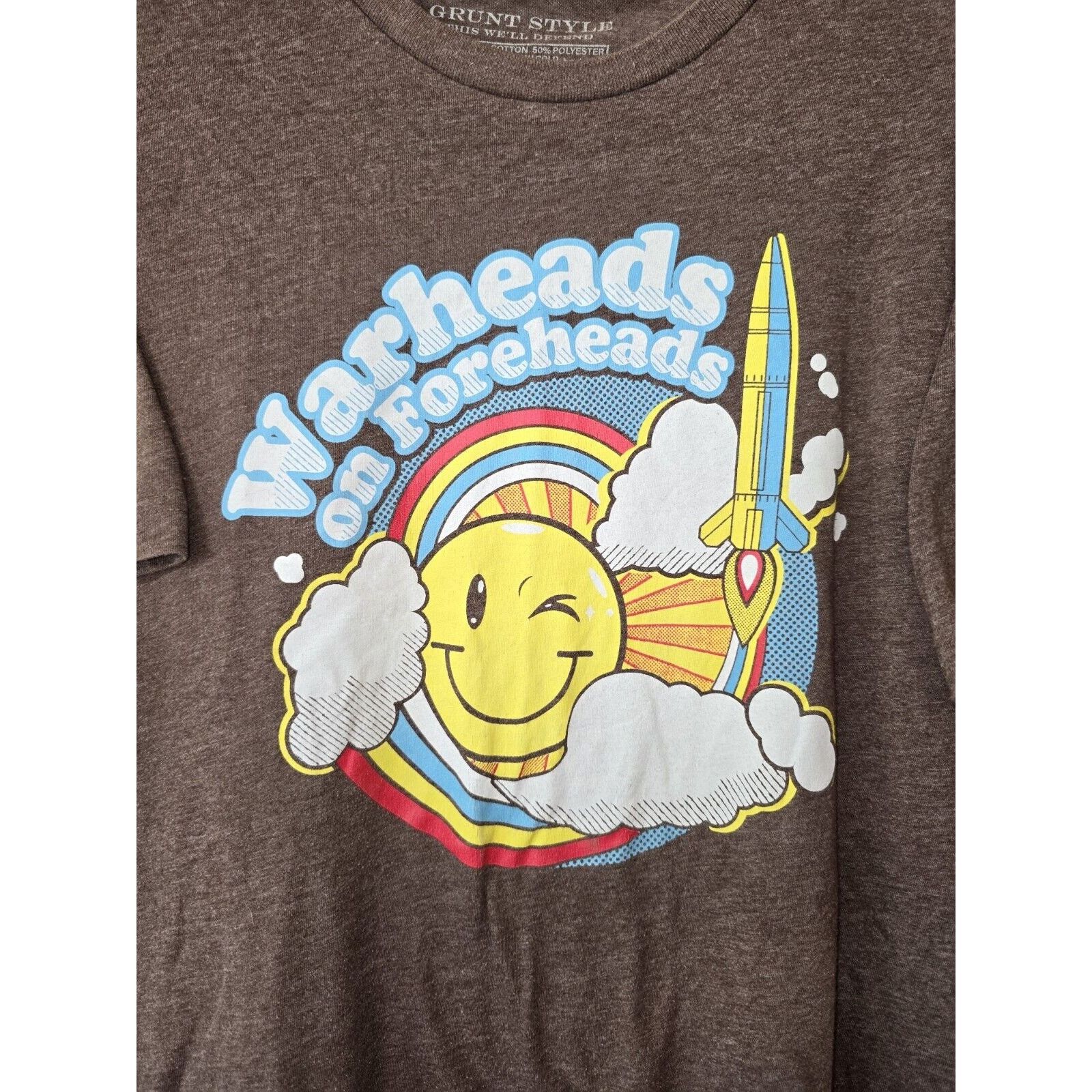 Grunt Style GRUNT STYLE Brown T-Shirt Warheads On Foreheads Mens Size L Size US L / EU 52-54 / 3 - 2 Thumbnail