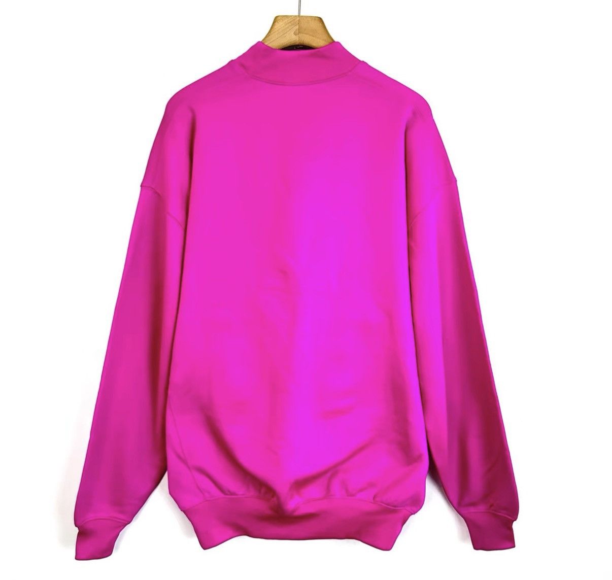 Balenciaga Balenciaga Pitaya Color Mock Neck Eco Fleece Sweatshirt K12 Size XS / US 0-2 / IT 36-38 - 2 Thumbnail