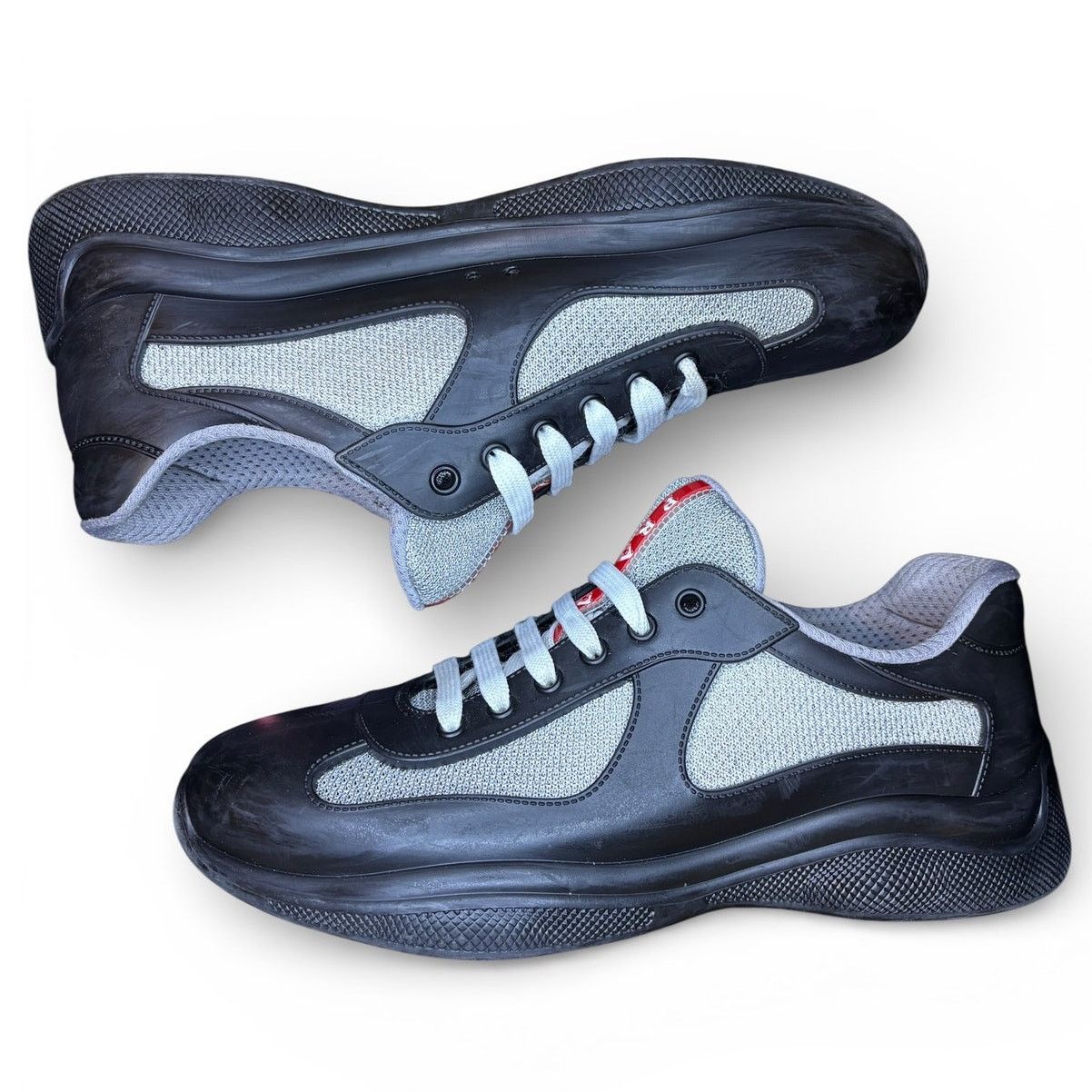 Prada Prada America's Cup Soft Rubber Black Sneakers | Size 41(8) Size US 8 / EU 41 - 1 Thumbnail