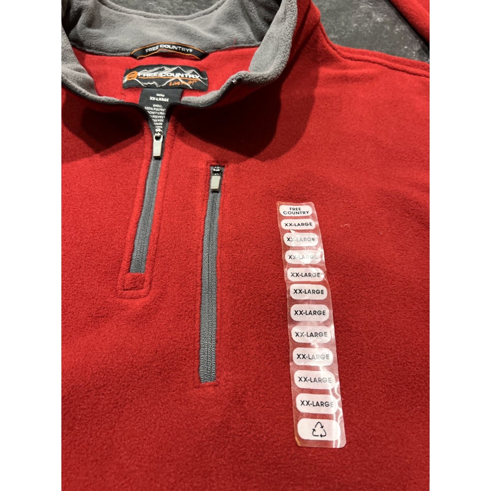 Free Country Free Country Pullover Shirt Men 2XL Red Fleece 1/4 Zip High Collar Vintage No Size US XXL / EU 58 / 5 - 3 Thumbnail