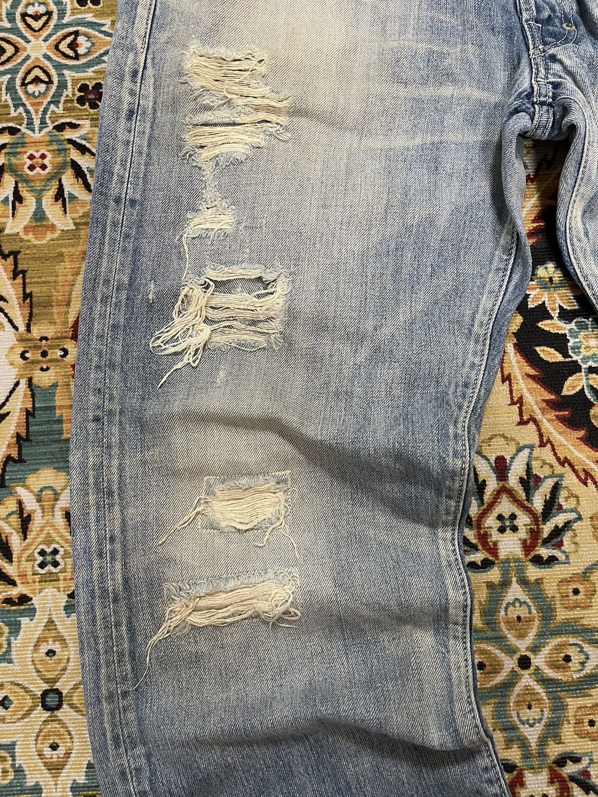 Nitraid Nitraid Destroyed Ripped Baggy Distressed Vintage Jeans Size US 35 - 6 Thumbnail