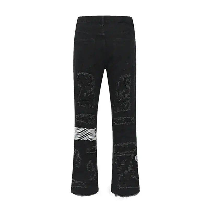 Japanese Brand Ripped Straight Frayed Loose Harajuku Style With Scuffs Size US 32 / EU 48 - 4 Thumbnail