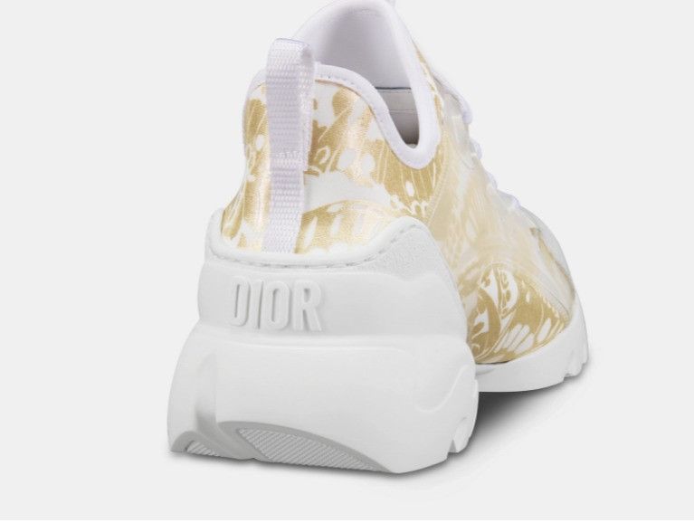 Dior o1w1db11224 D-Connect Sneakers in Gold & White Size US 8 / IT 38 - 5 Thumbnail