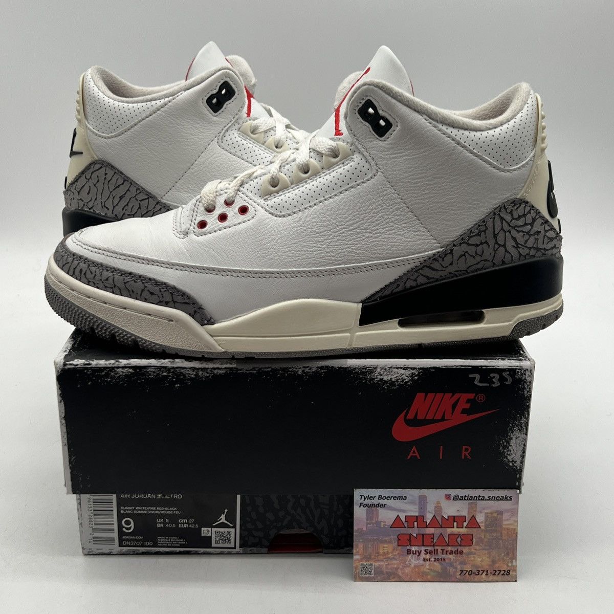 Jordan Brand Air Jordan 3 white cement reimagined Size US 9 / EU 42 - 1 Thumbnail