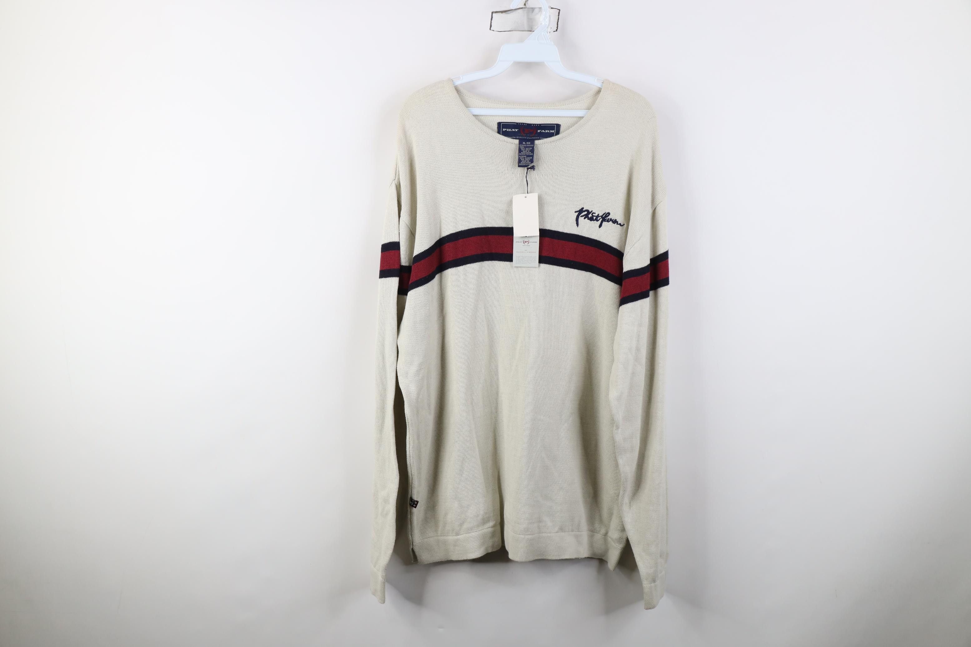Phat Farm Deadstock Vintage 90s Y2K Phat Farm Script Marled Sweater Size US XL / EU 56 / 4 - 1 Thumbnail