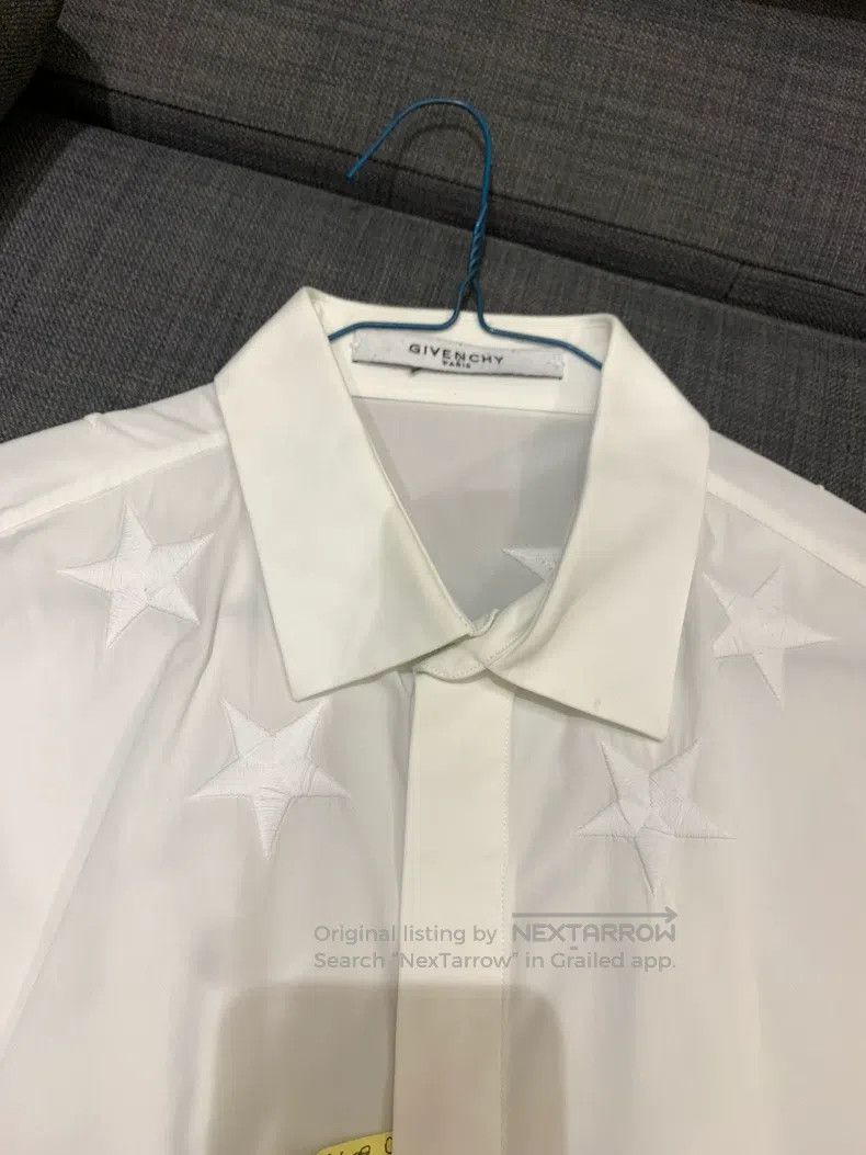 Givenchy Givenchy Five-Star White Embroidered Shirt Size US XXS / EU 40 - 2 Thumbnail