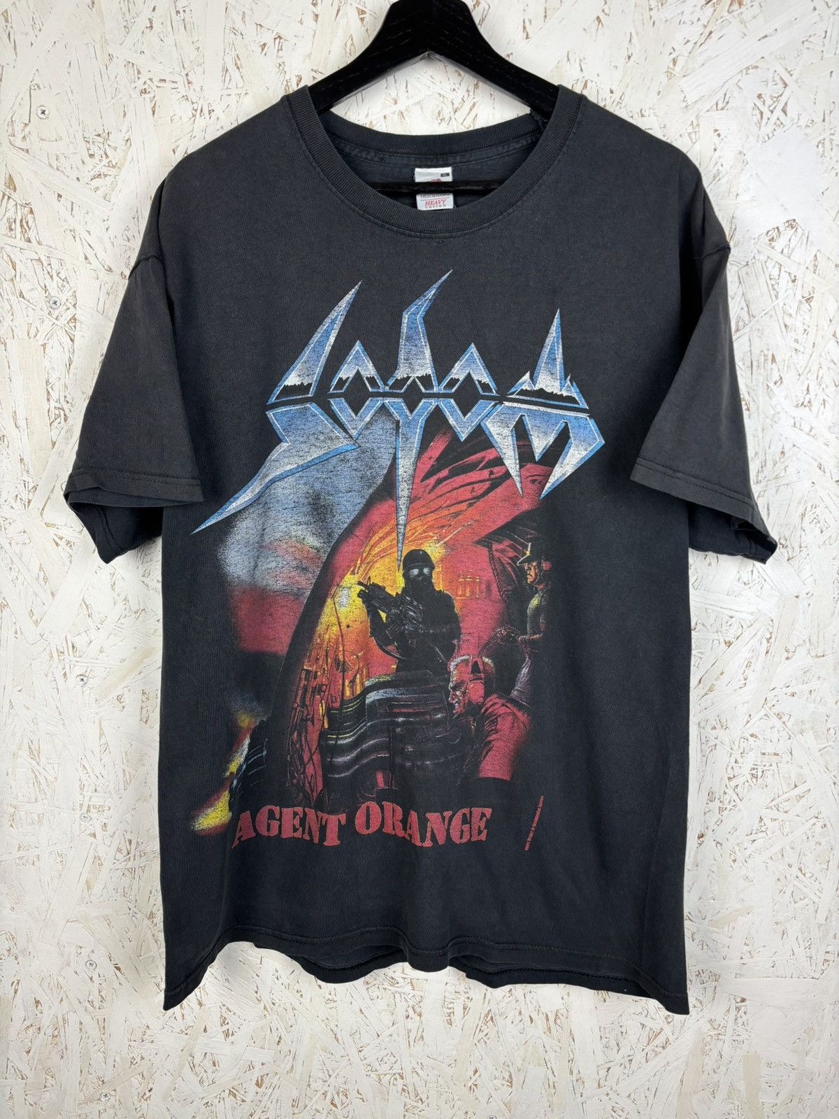 Band Tees 00s Sodom Agent Orange Thrash Metal Band T-Shirt Faded Black Size US XL / EU 56 / 4 - 1 Thumbnail