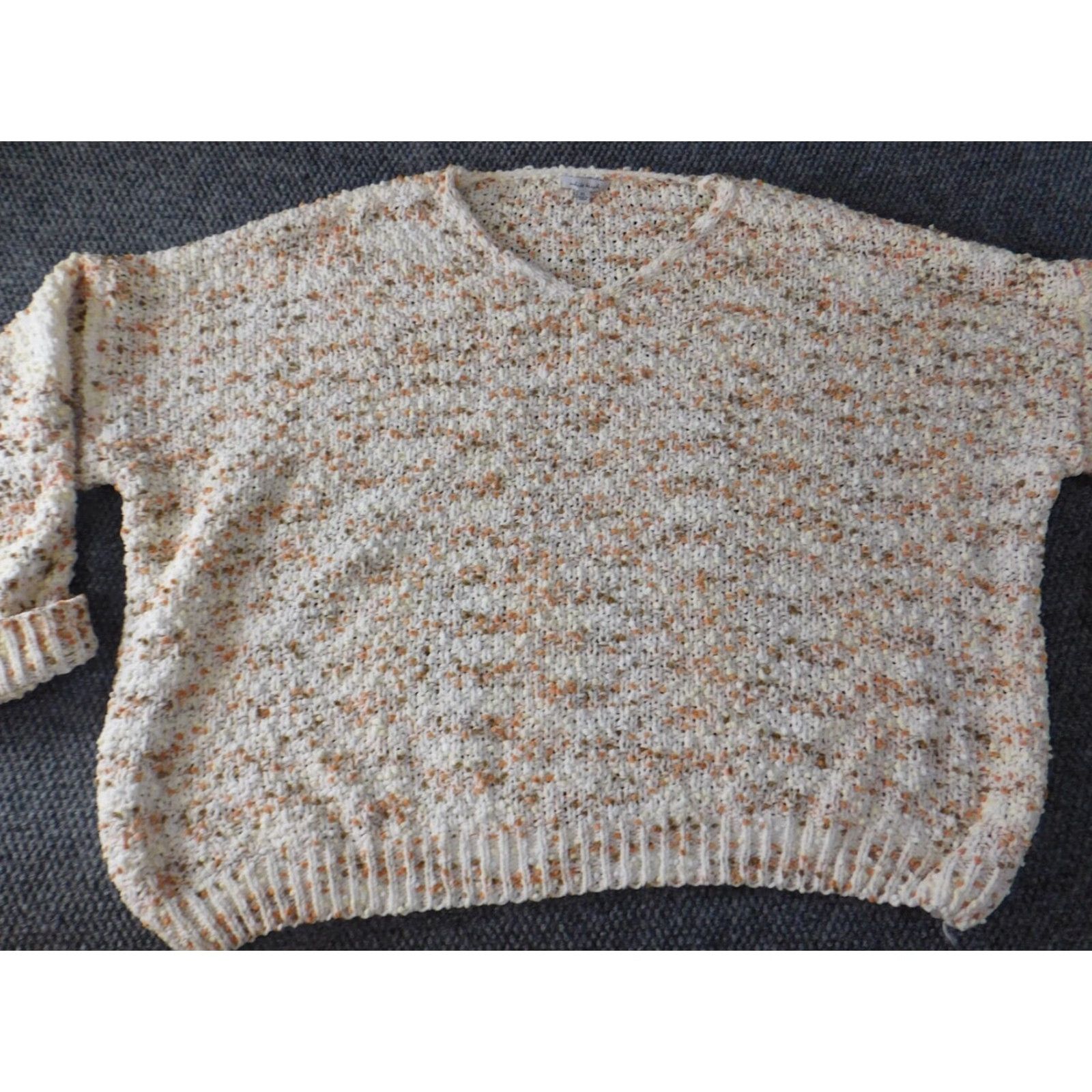 Vintage White Birch Womens Sweater XL Pullover Beige Knit Rib Long Sleeve Turtleneck Casual Autumn Winter Fall Regular Size XS-XL not applicable Size XL / US 12-14 / IT 48-50 - 2 Thumbnail