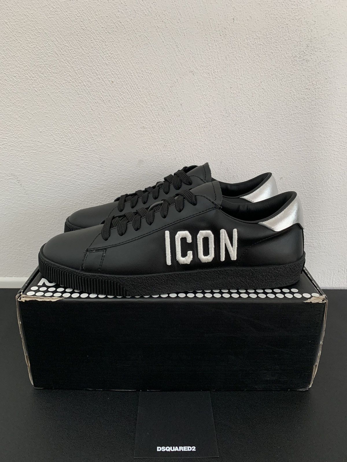 Dsquared2 D-Squared2 Leather Sneakers Size US 7 / EU 40 - 2 Thumbnail