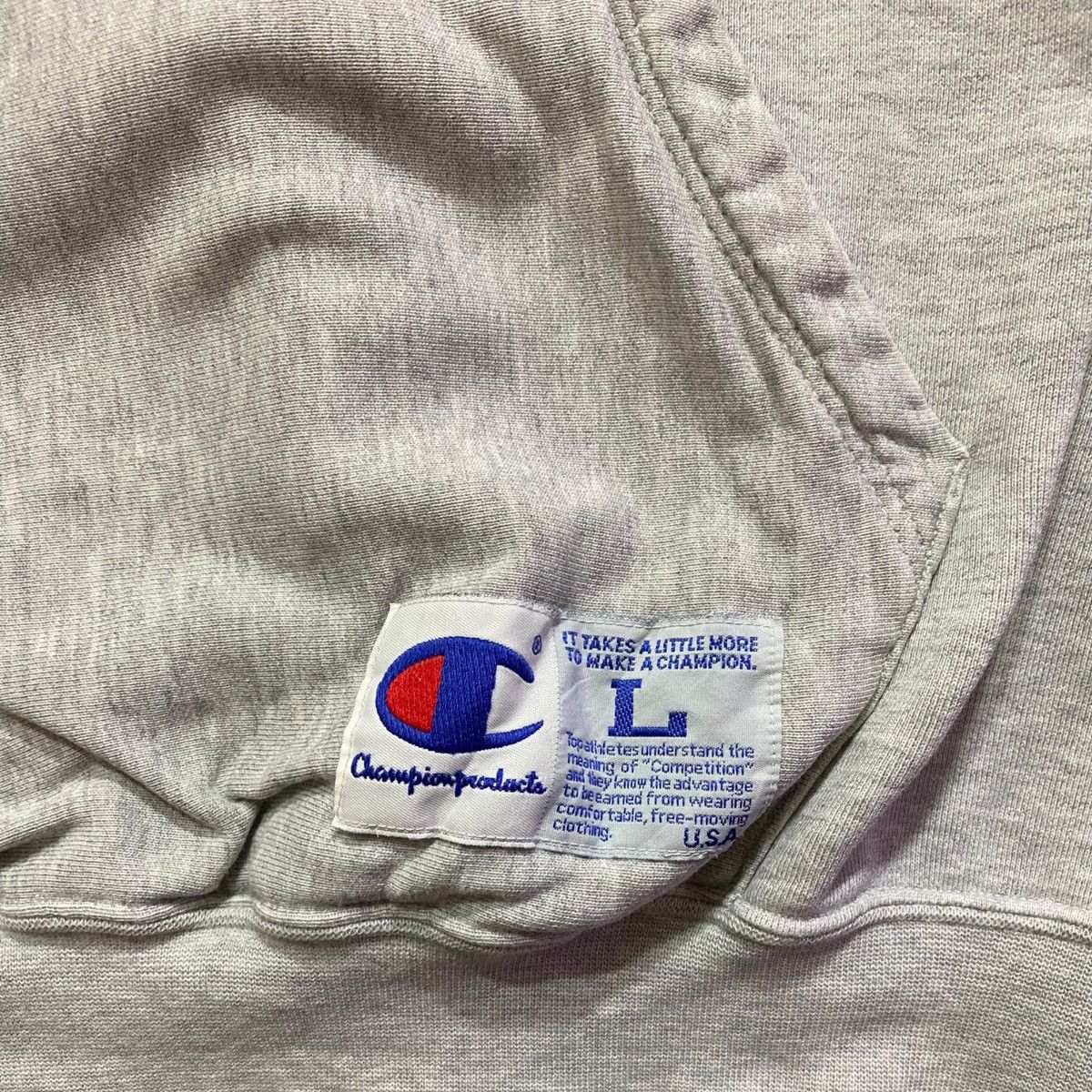 Champion Vintage Champion Hoodies Spellout Logo Streetwear Size US L / EU 52-54 / 3 - 10 Thumbnail