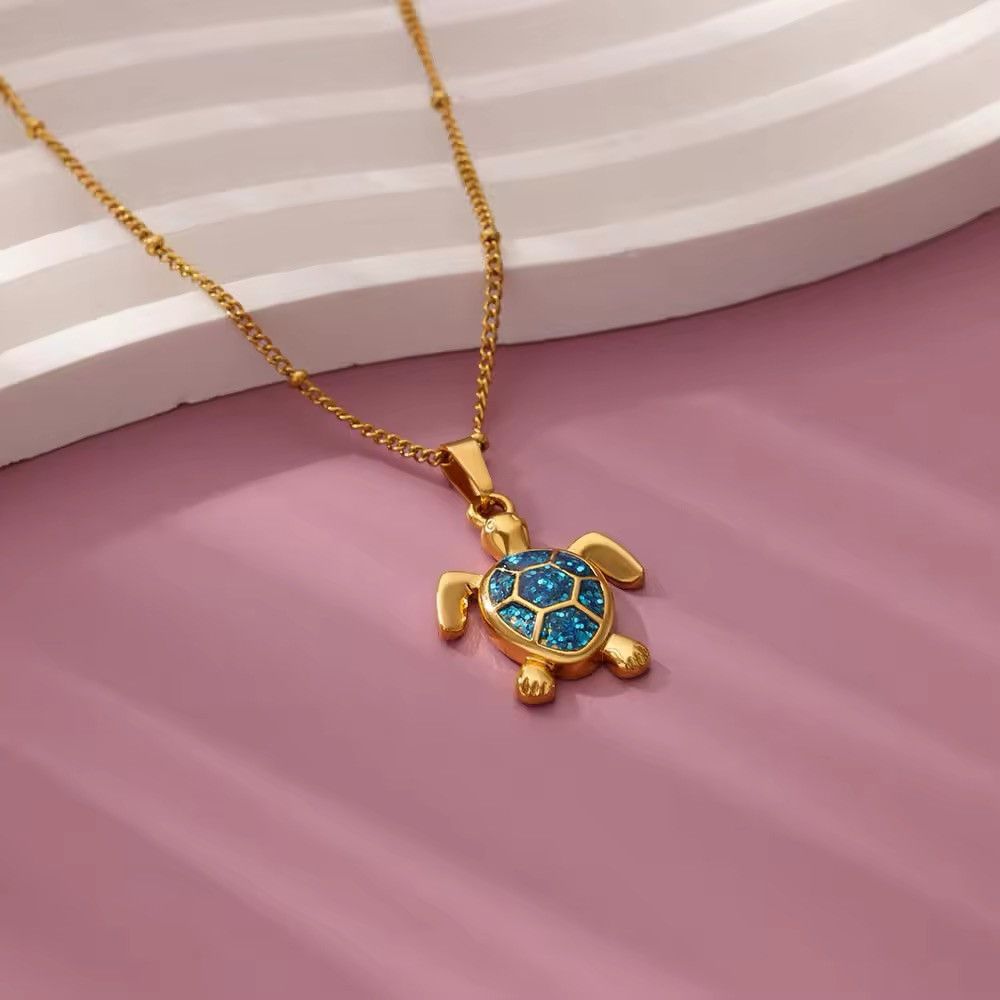 Vintage Vintage Blue Turtle Necklace Size ONE SIZE - 2 Thumbnail