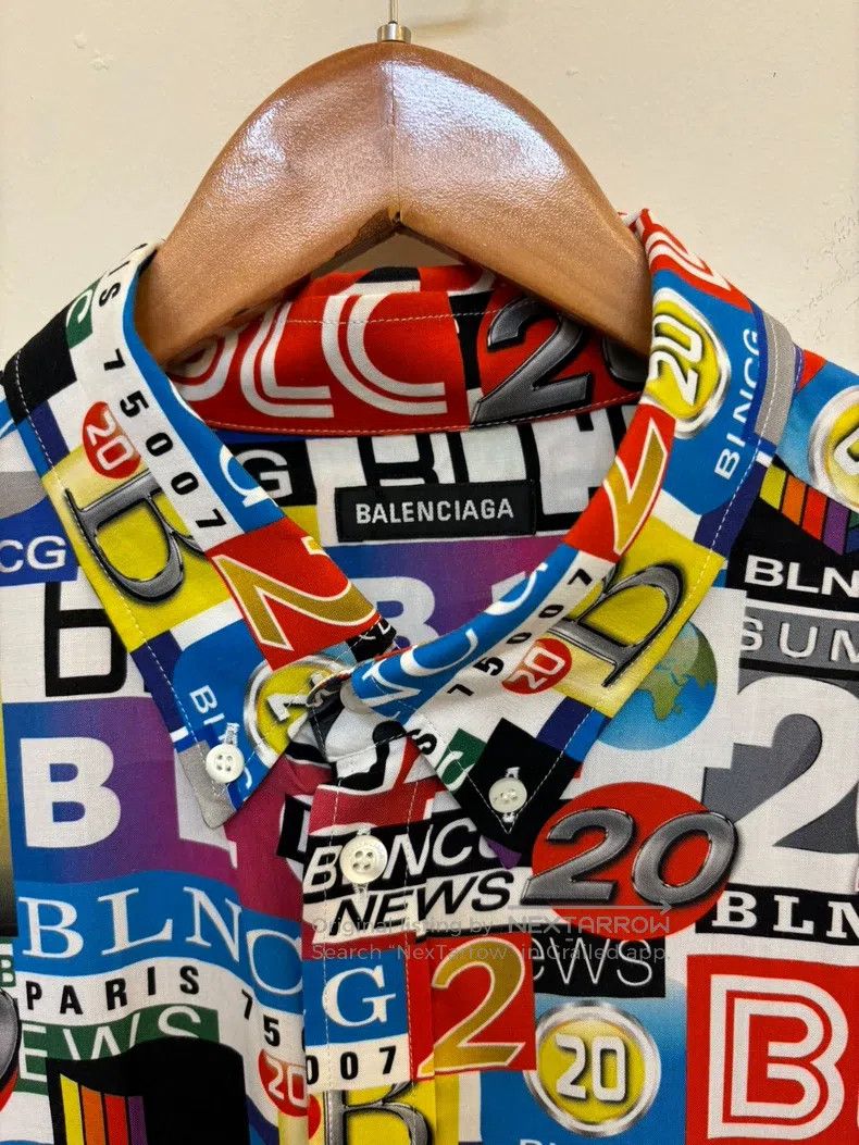Balenciaga Balenciaga size 39 News Channel Shirt Size US M / EU 48-50 / 2 - 2 Thumbnail