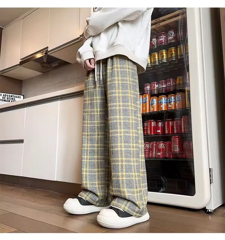 Japanese Brand × Vintage Trendy Fleece Loose Straight Wide Leg Mopping Baggy Unisex Size US 31 - 1 Thumbnail