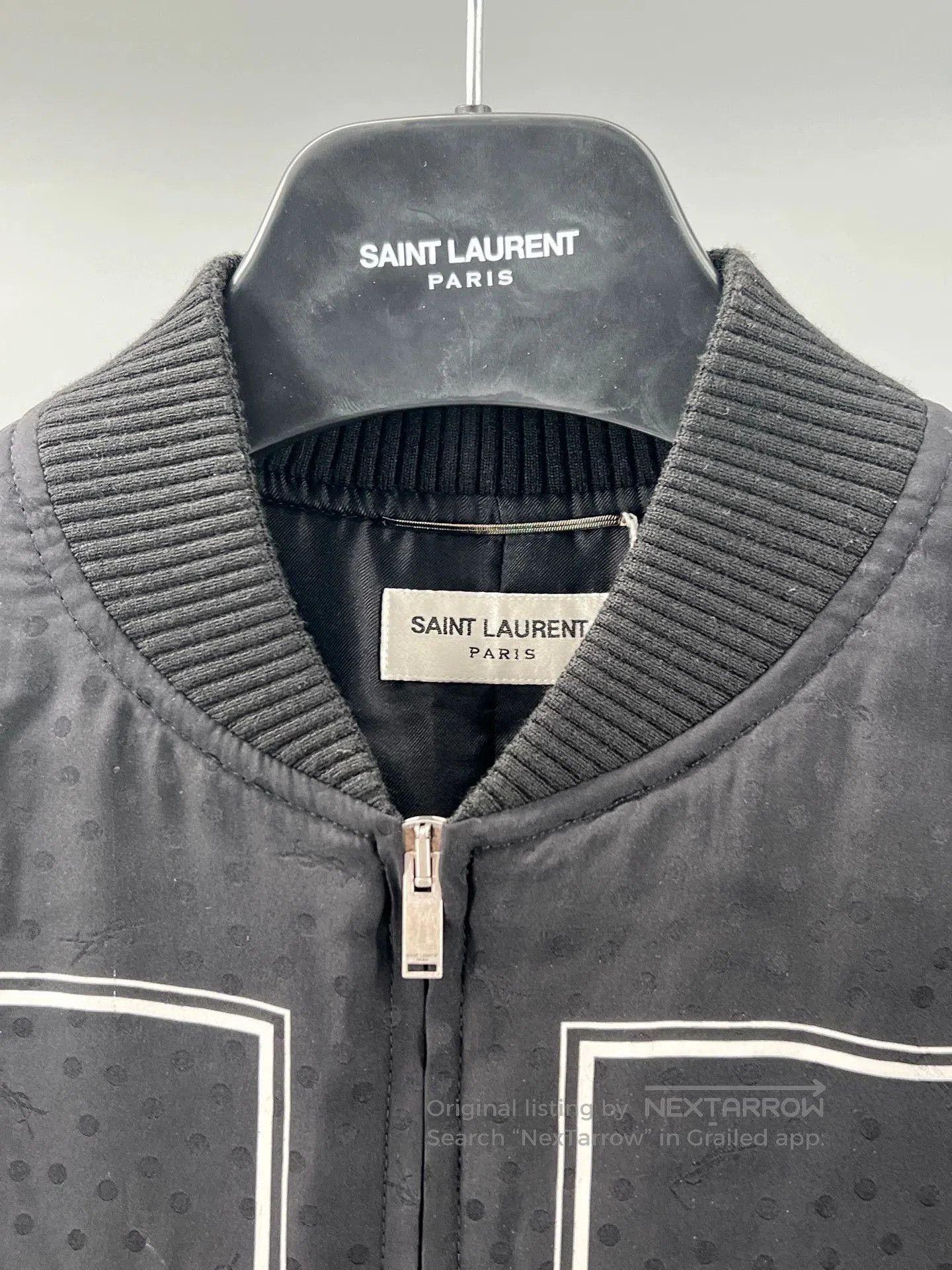 Yves Saint Laurent YSL Black Silk Dot Quilted Jacket. Size US L / EU 52-54 / 3 - 2 Thumbnail
