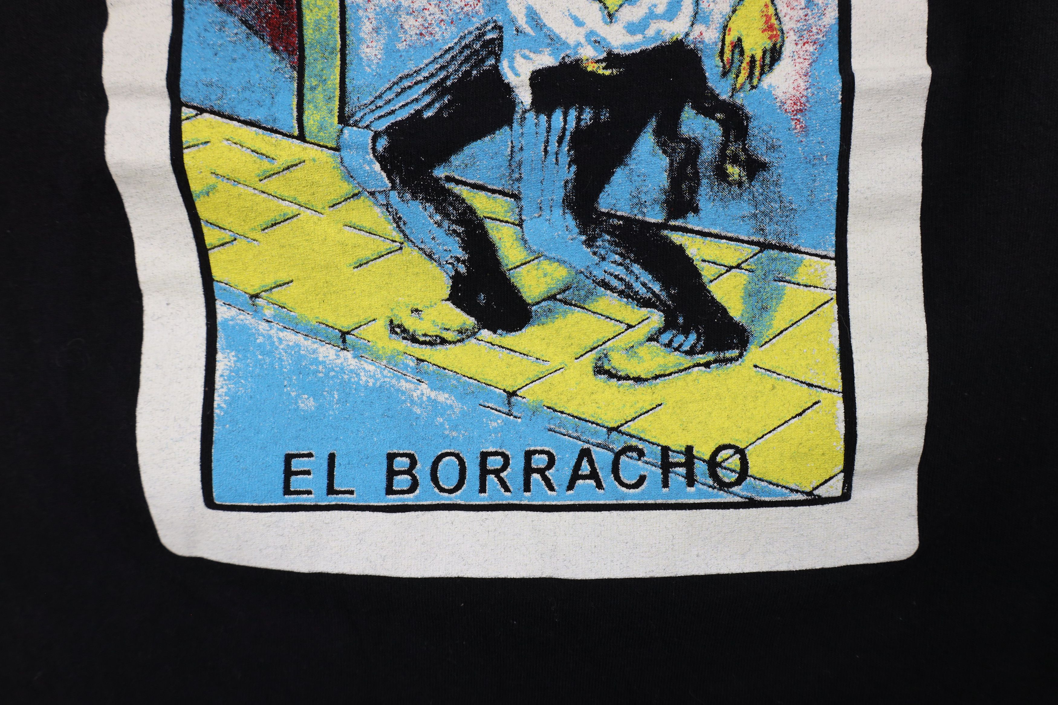 Vintage Vintage 90s Streetwear The Drunk Mexican T-Shirt Black Size US XXL / EU 58 / 5 - 6 Thumbnail