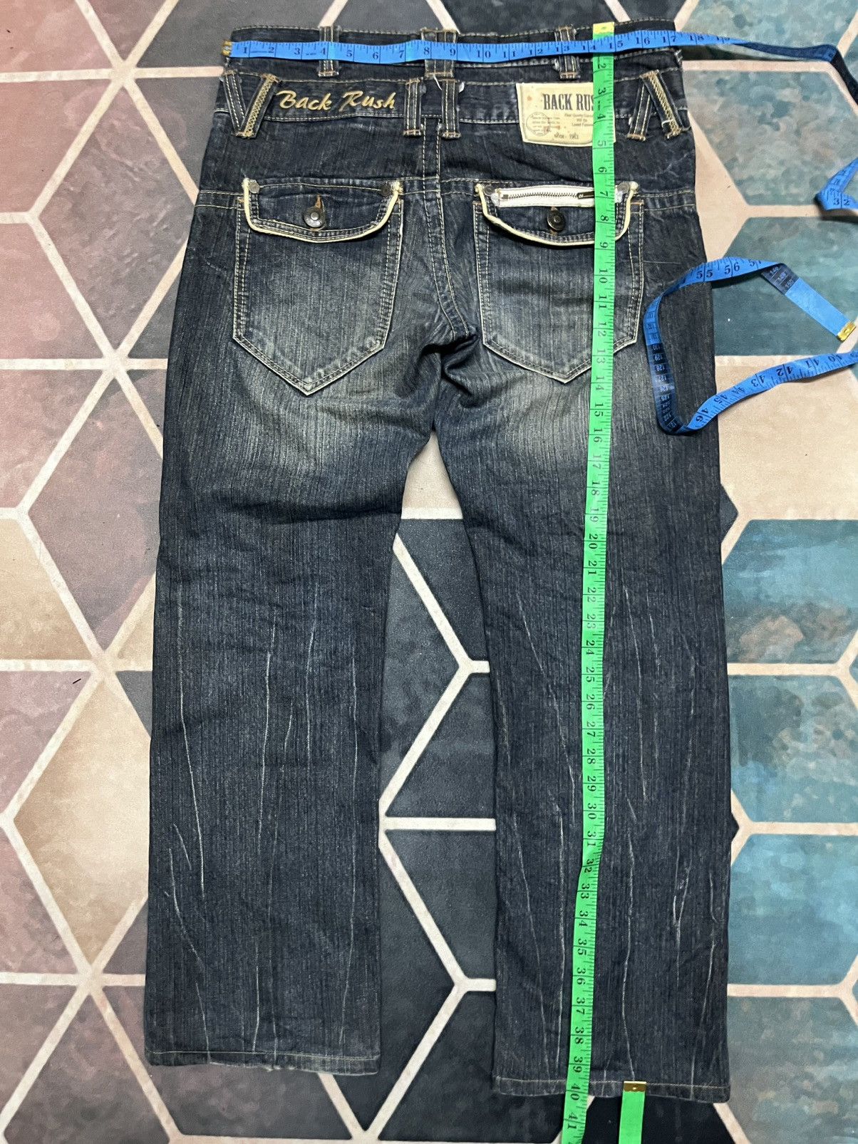 Tornado Mart 💥Japanese Brand BACK RUSH Mini Flare Jeans Size US 33 - 9 Thumbnail