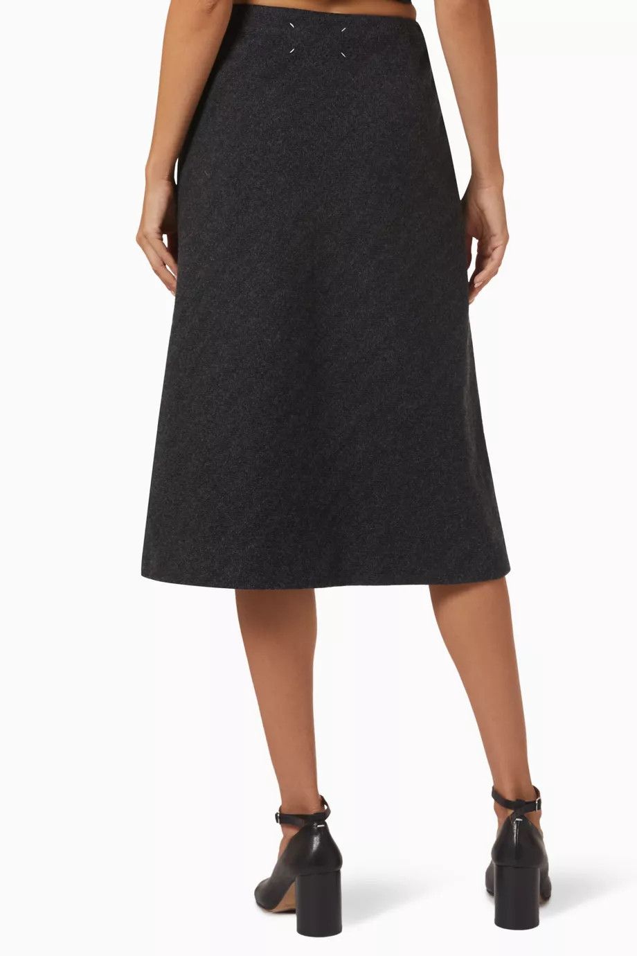 Maison Margiela o1y0625 Midi Skirt in Dark Gray Size 26" / US 2 / IT 38 - 3 Thumbnail